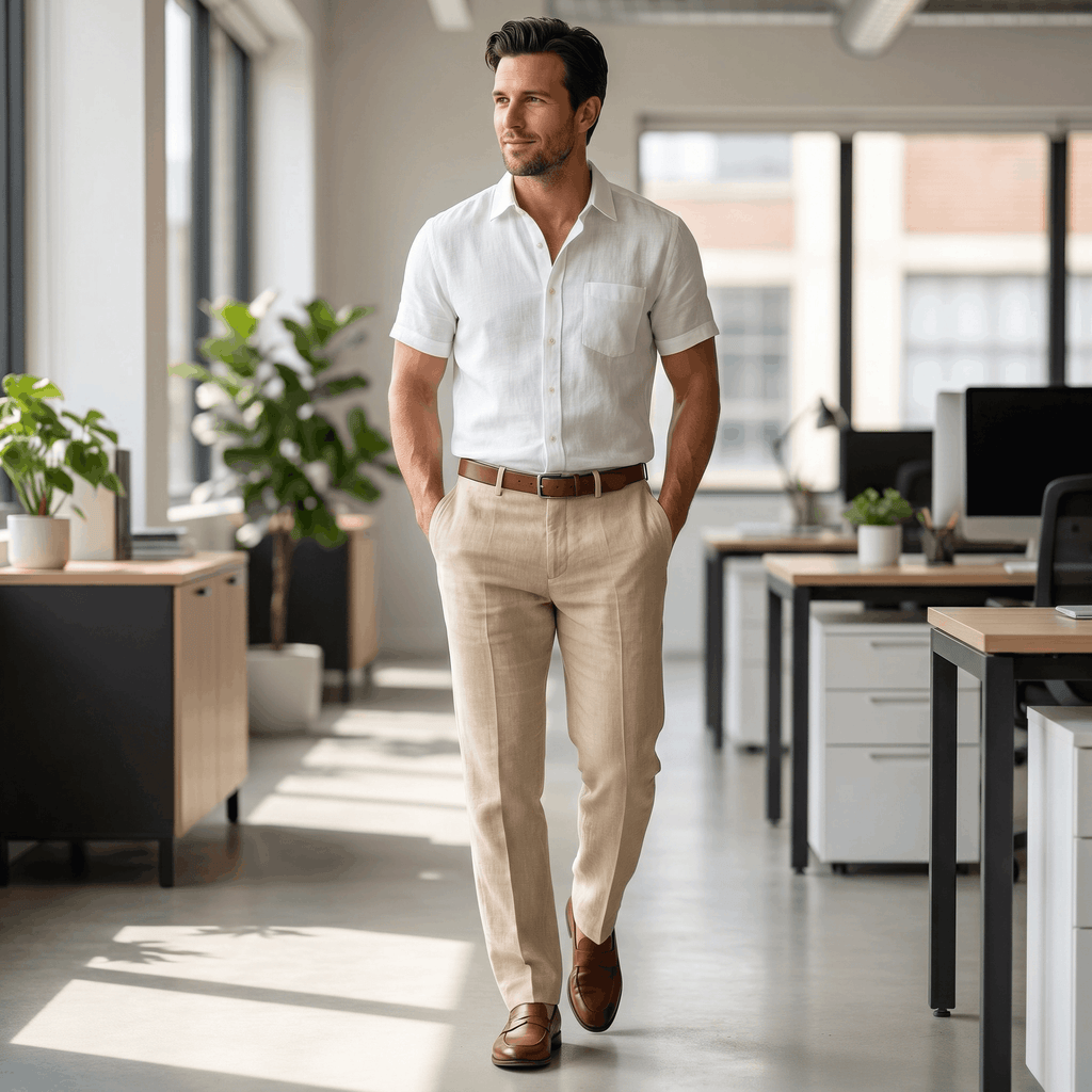 Mikael Linen Trousers – Tailored Breathable Summer Relaxed Pants