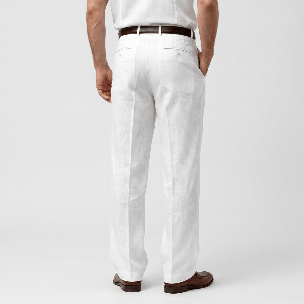 Morris Cotton Linen Trousers – Relaxed Straight Leg Everyday Comfort Pants