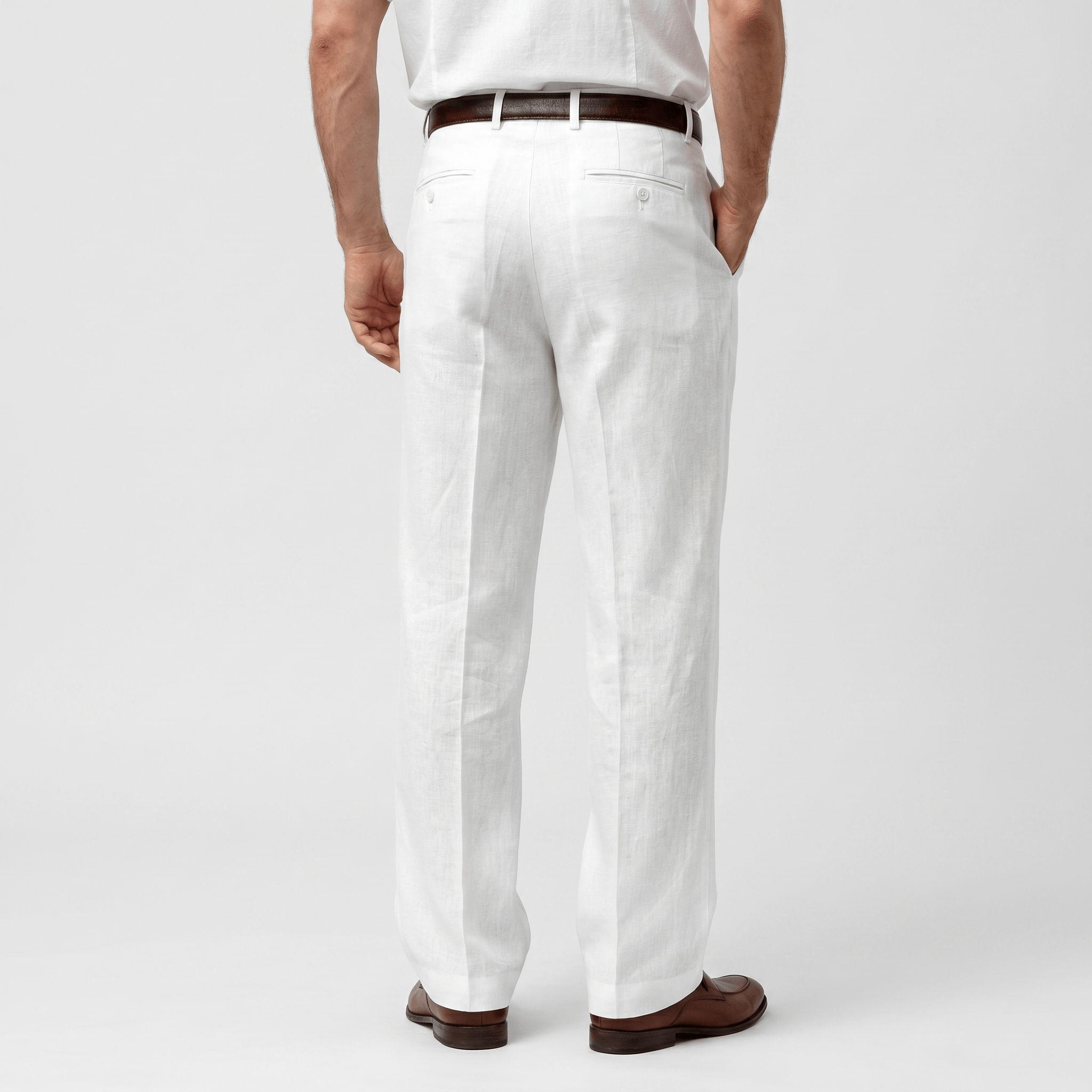 Morris Cotton Linen Trousers – Relaxed Straight Leg Everyday Comfort Pants