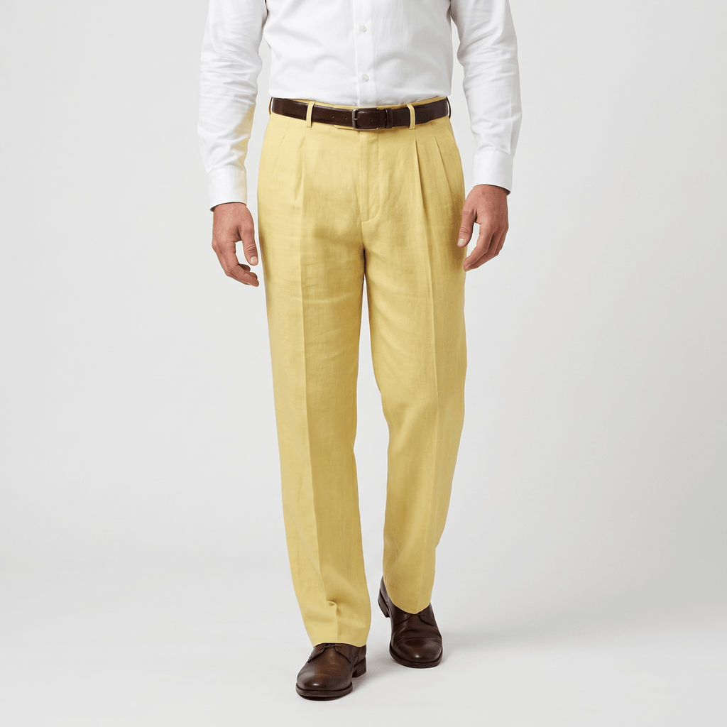 Morris Cotton Linen Trousers – Relaxed Straight Leg Everyday Comfort Pants