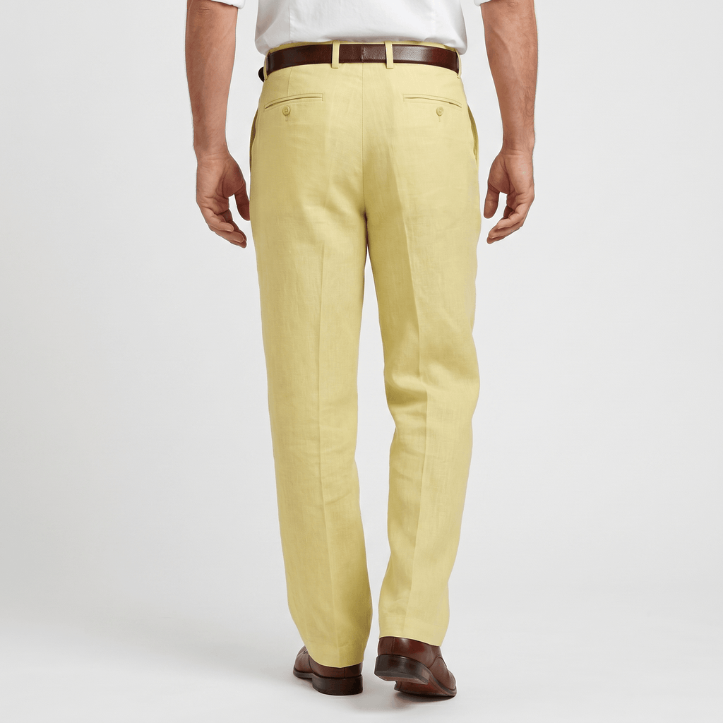 Morris Cotton Linen Trousers – Relaxed Straight Leg Everyday Comfort Pants