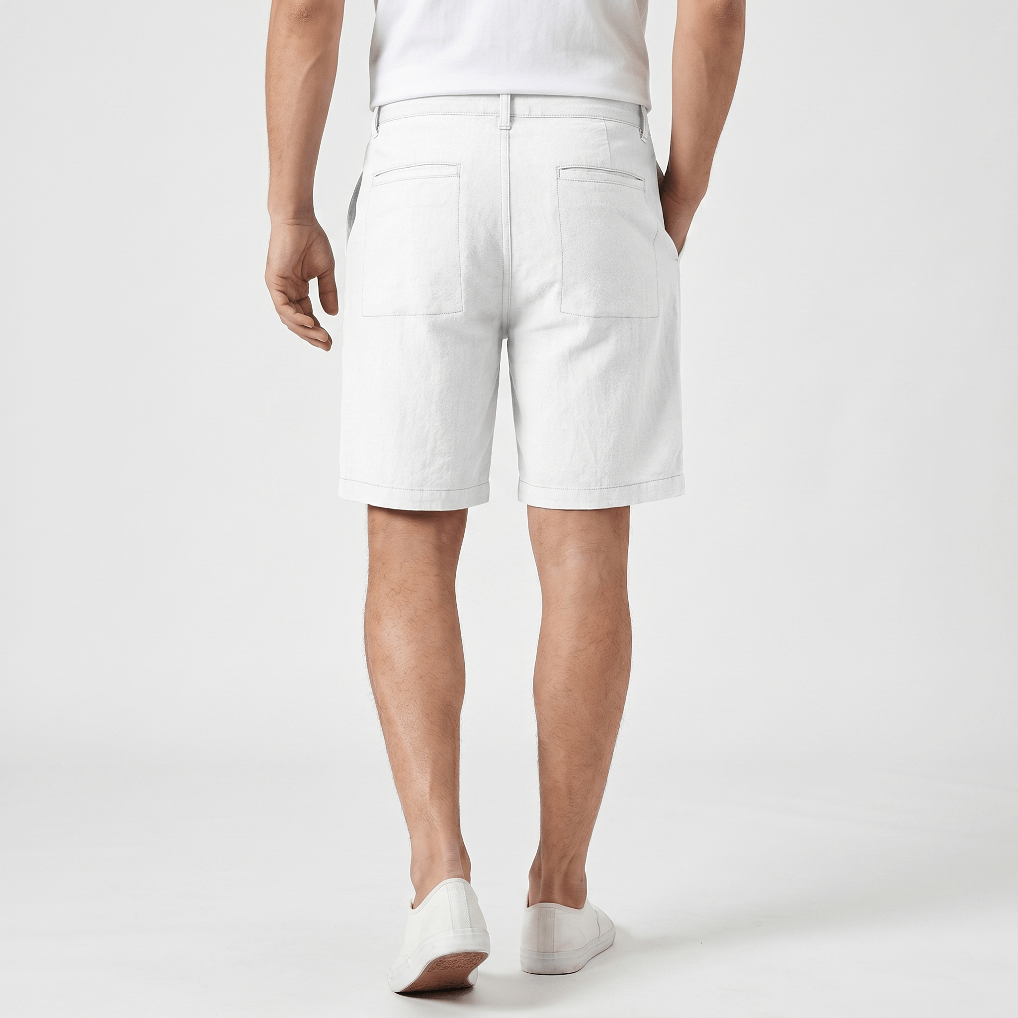 Gabriel Linen Chino Shorts – Flat Front Breathable Relaxed Summer Bottoms