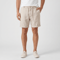 Damian Beach Linen Shorts – Cuffed Drawstring Relaxed Summer Bottoms