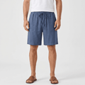 Ben Casual Linen Shorts – Elastic Drawstring Waist Side Pocket Relaxed Summer Bottoms