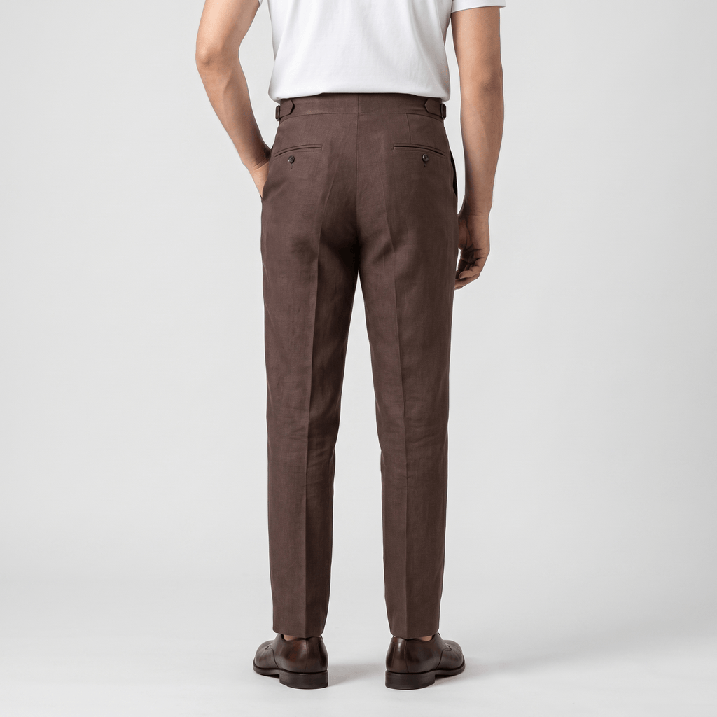 Felix Gurkha Linen Pants – High Waist Straight Leg Tailored Bottoms
