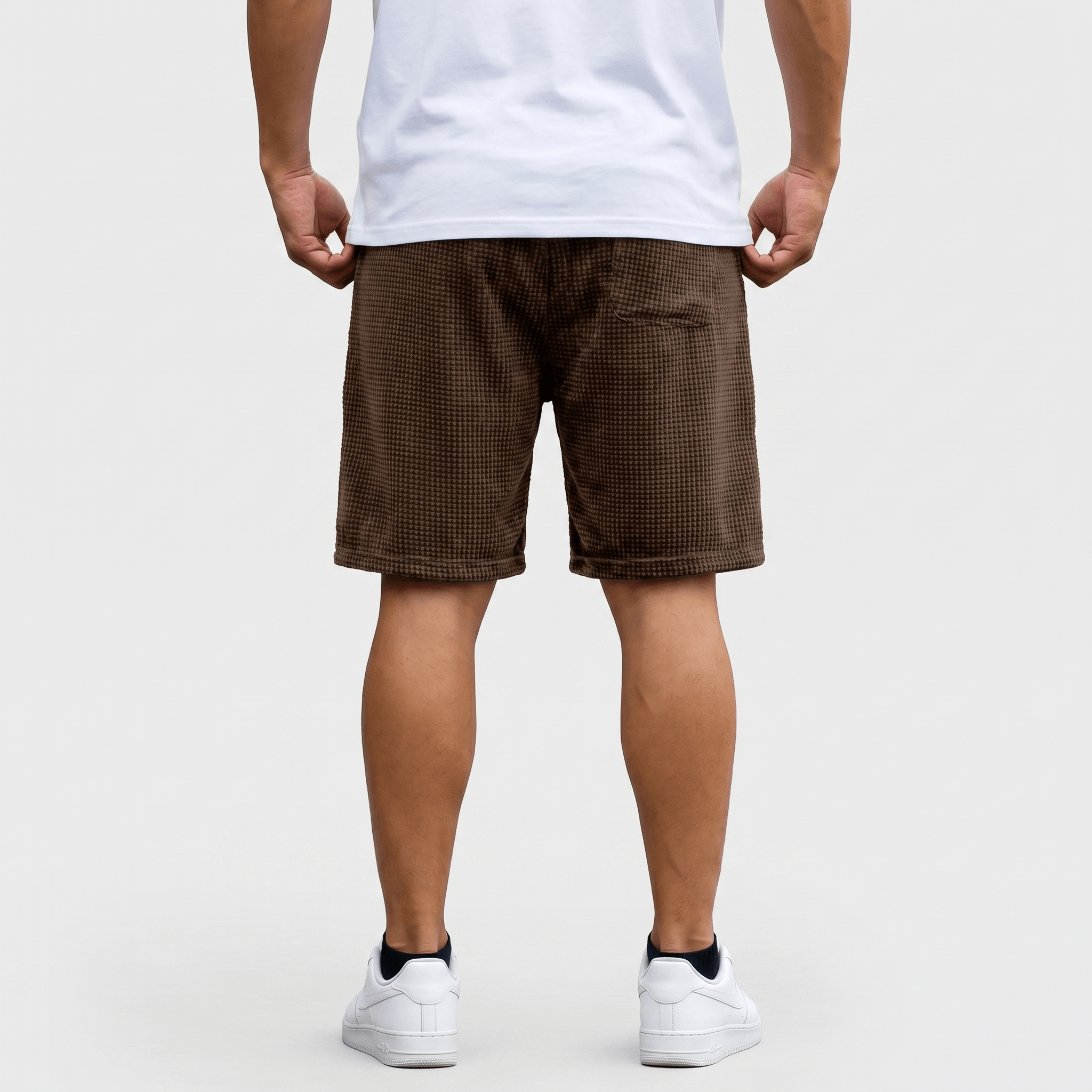 Tobias Waffle Summer Shorts – Drawstring Breathable Relaxed Casual Bottoms