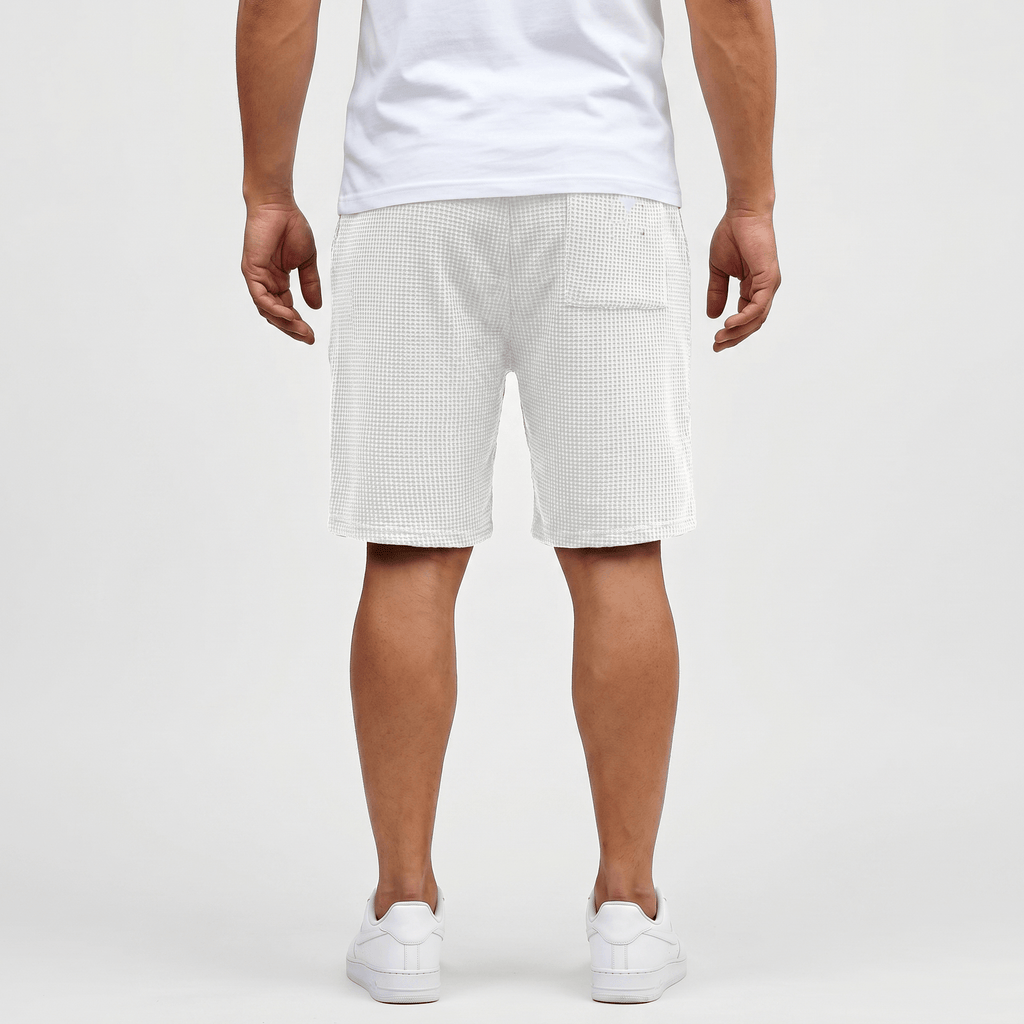 Tobias Waffle Summer Shorts – Drawstring Breathable Relaxed Casual Bottoms