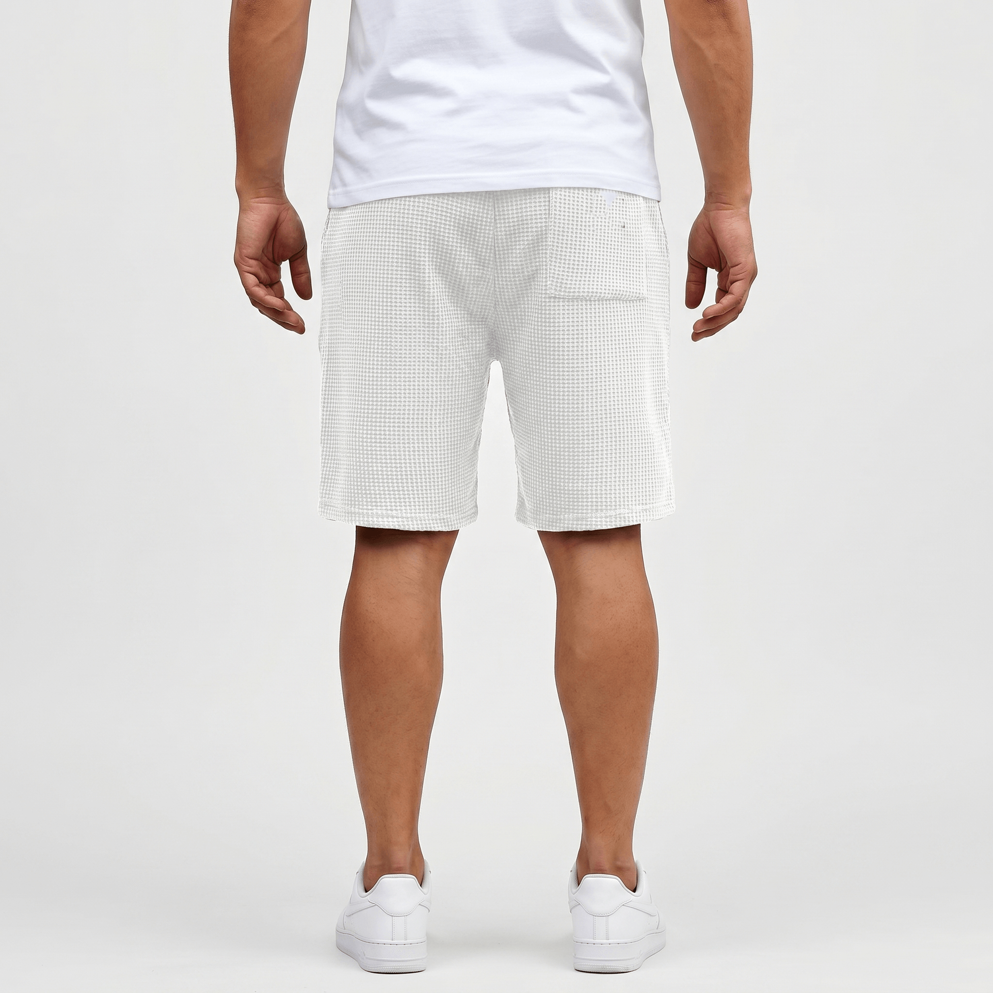 Tobias Waffle Summer Shorts – Drawstring Breathable Relaxed Casual Bottoms