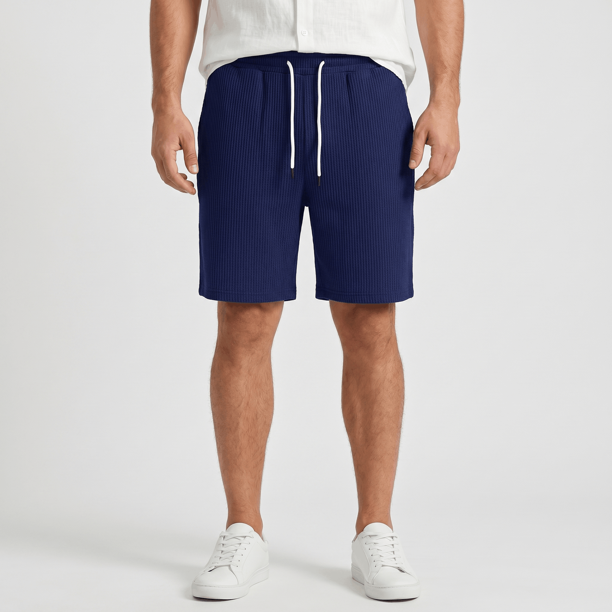 William Linen Blend Shorts – Drawstring Breathable Relaxed Beach Bottoms