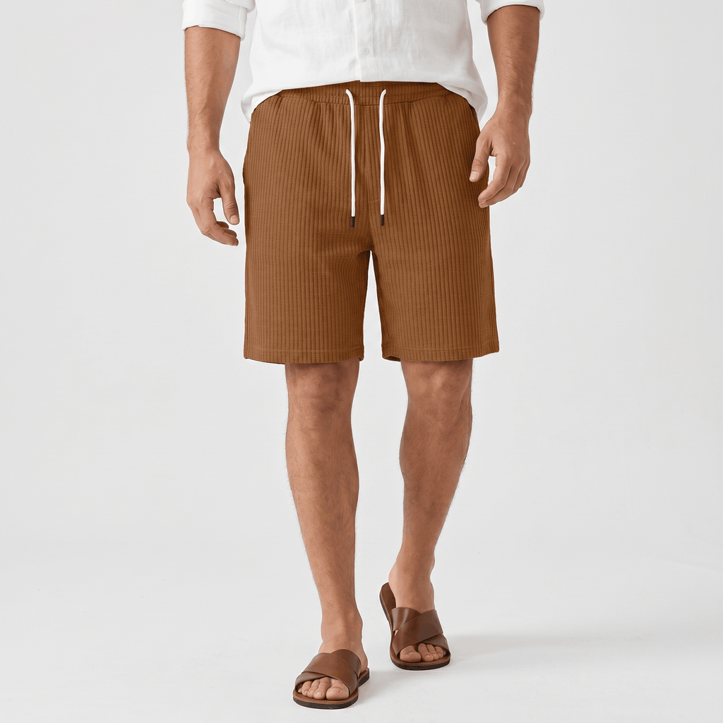 William Linen Blend Shorts – Drawstring Breathable Relaxed Beach Bottoms