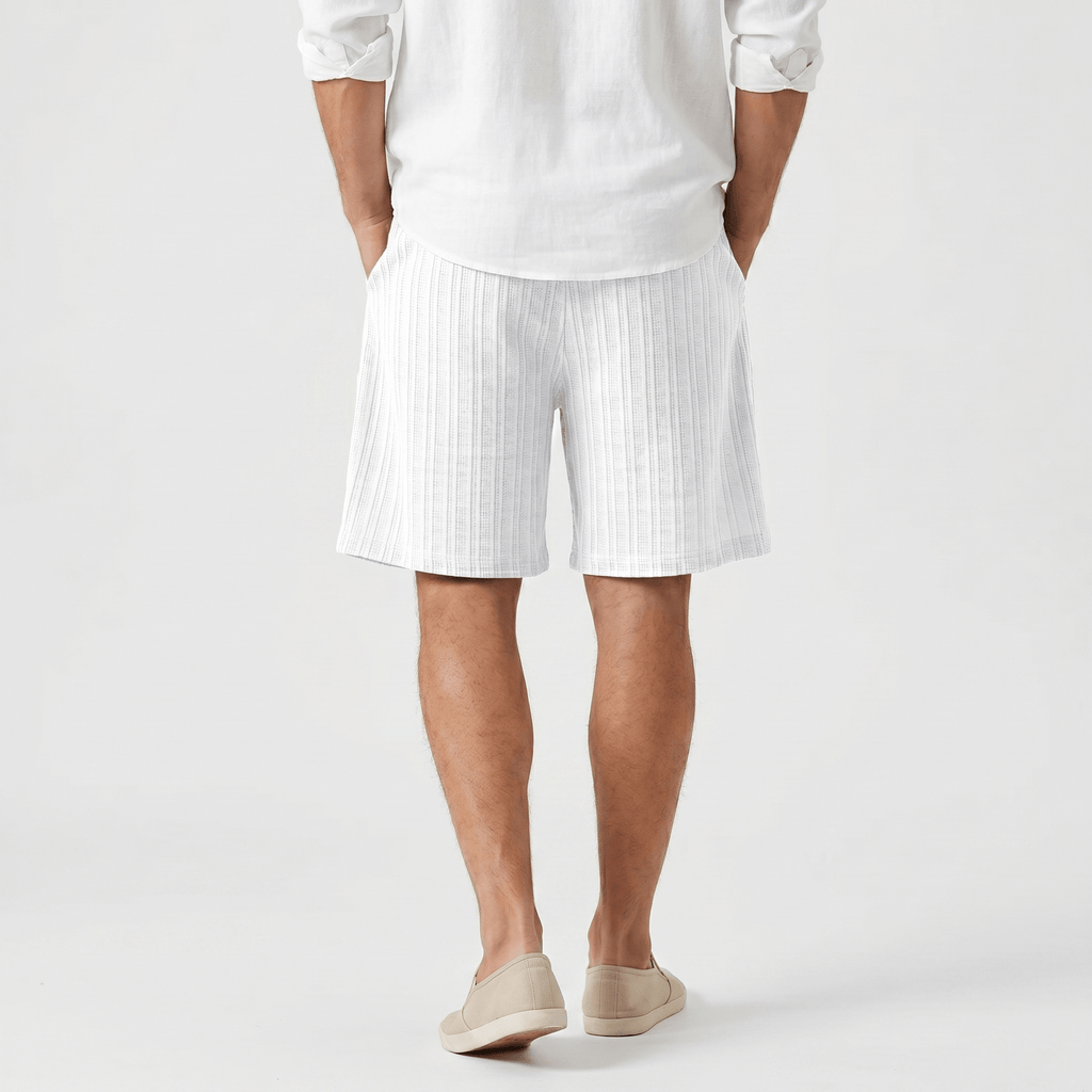 William Linen Blend Shorts – Drawstring Breathable Relaxed Beach Bottoms