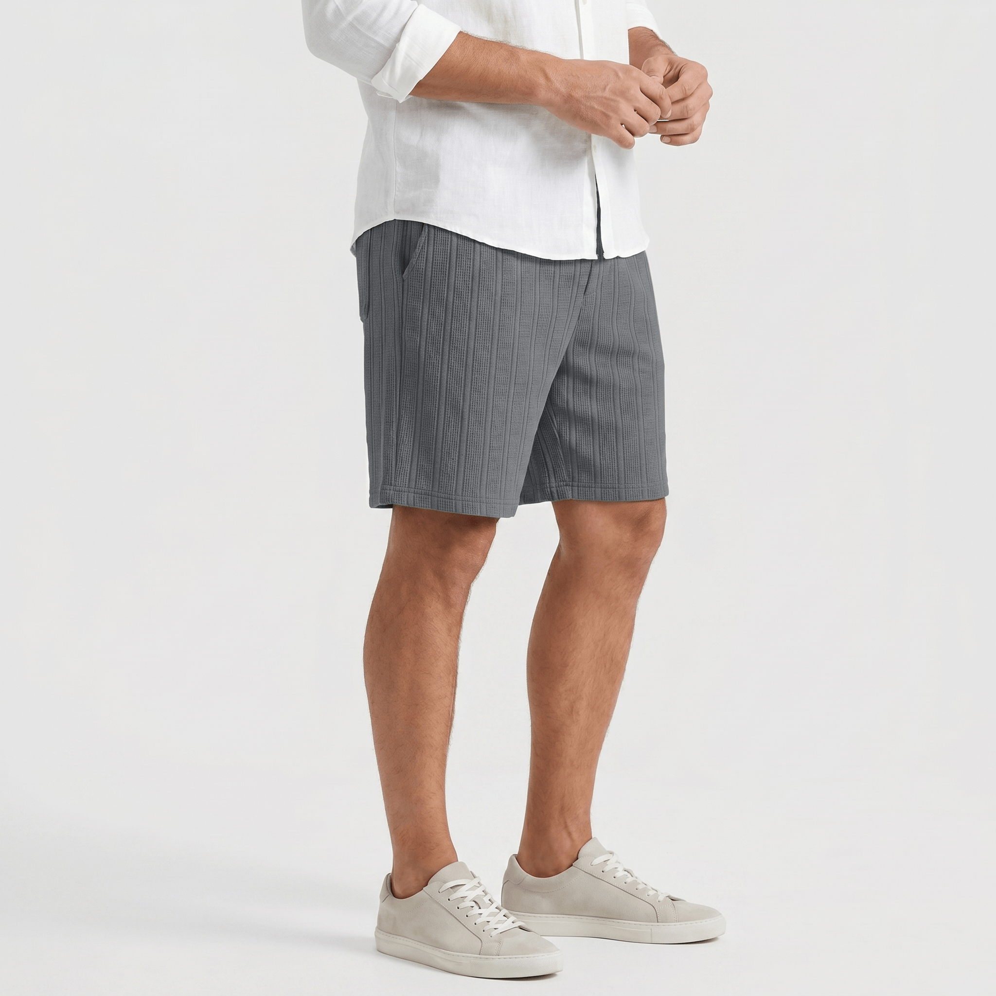 William Linen Blend Shorts – Drawstring Breathable Relaxed Beach Bottoms