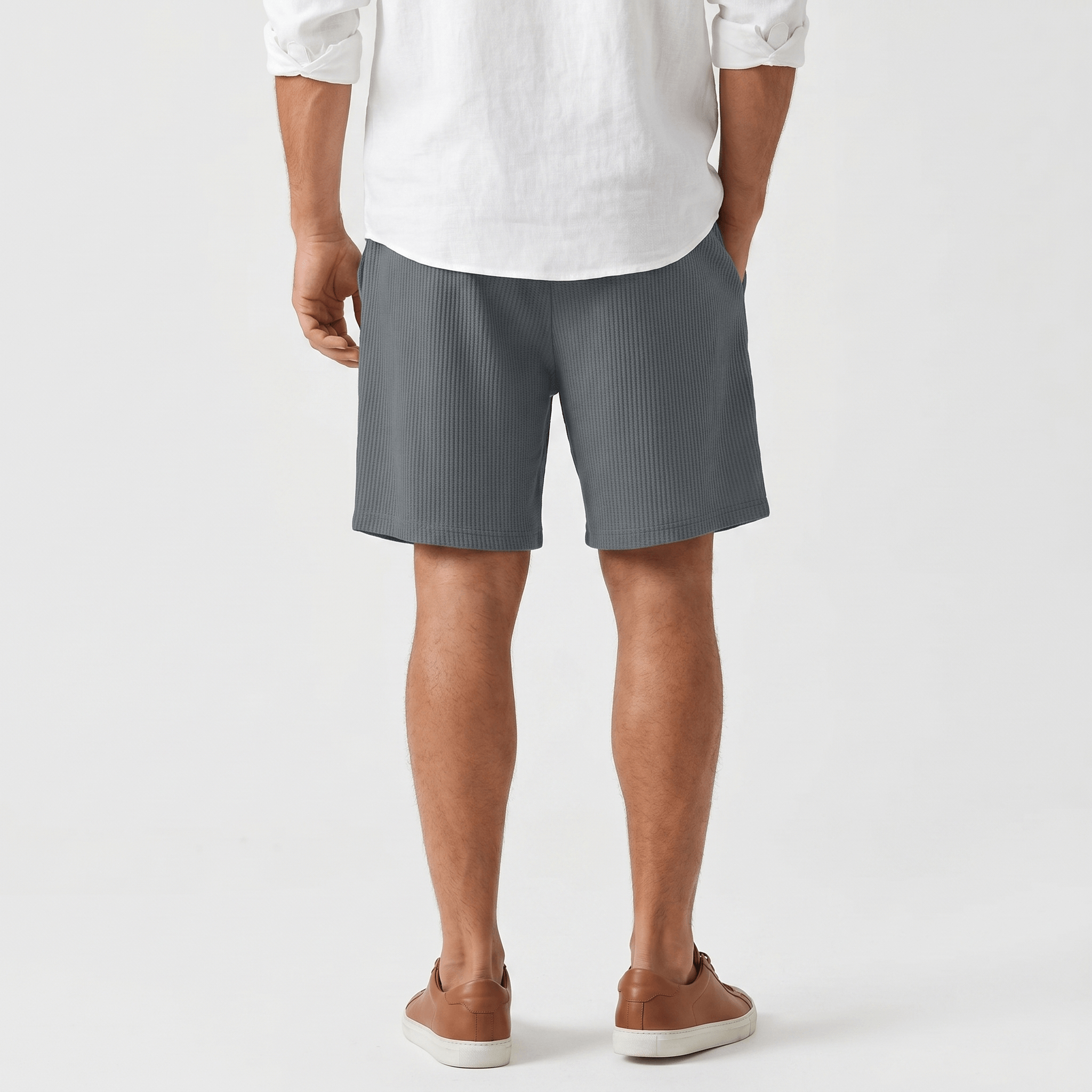 William Linen Blend Shorts – Drawstring Breathable Relaxed Beach Bottoms