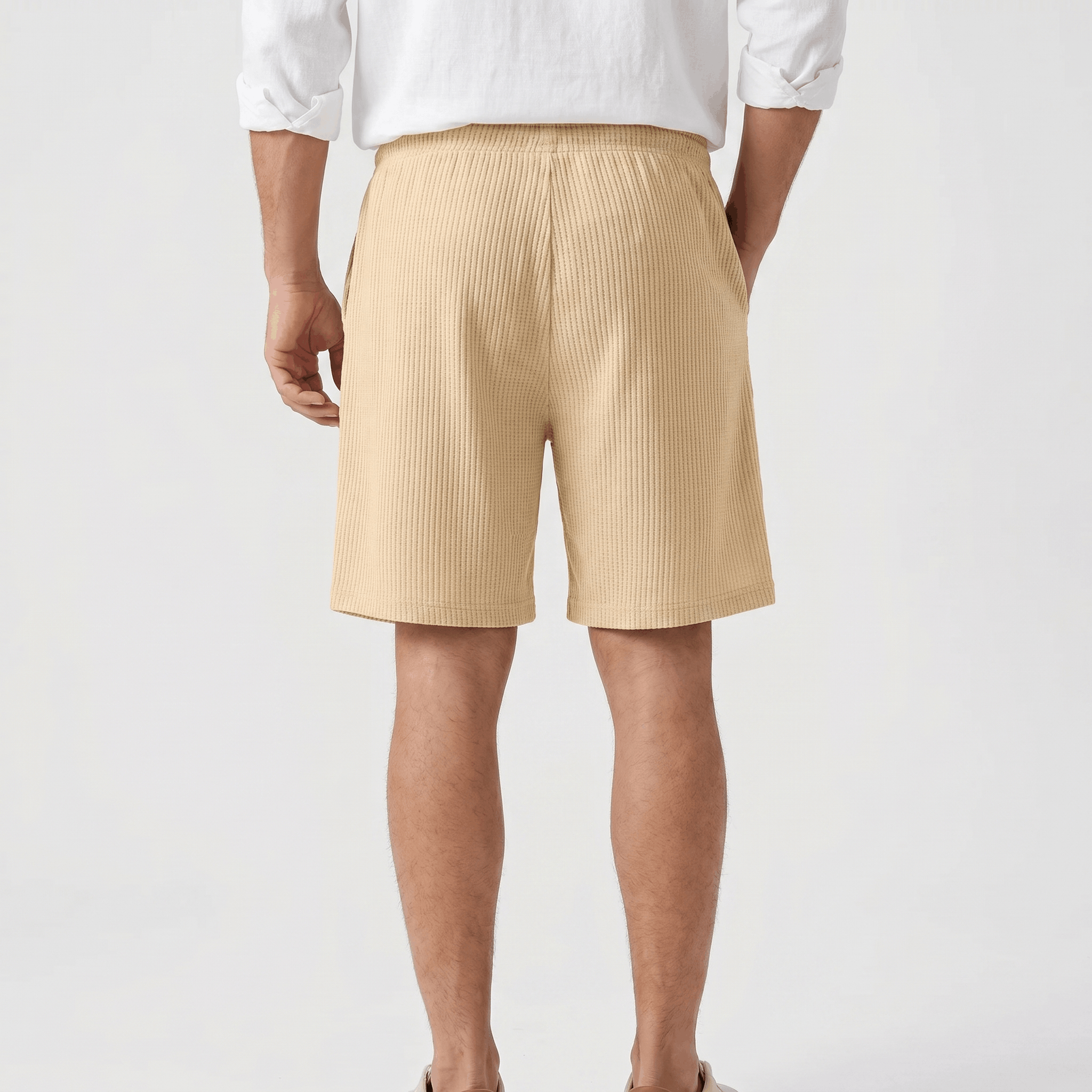 William Linen Blend Shorts – Drawstring Breathable Relaxed Beach Bottoms