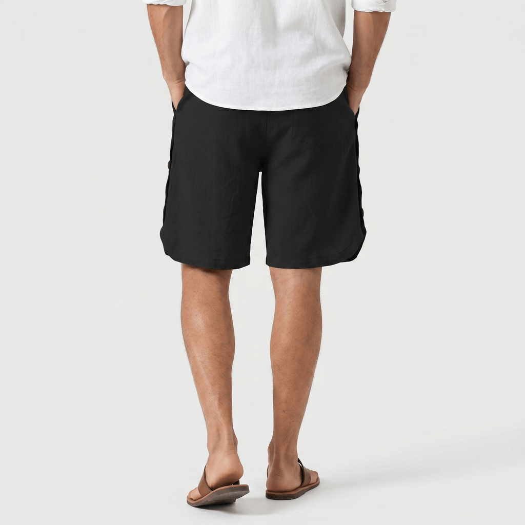 Stefan Cotton Linen Pants – Drawstring Side Button Relaxed Summer Bottoms
