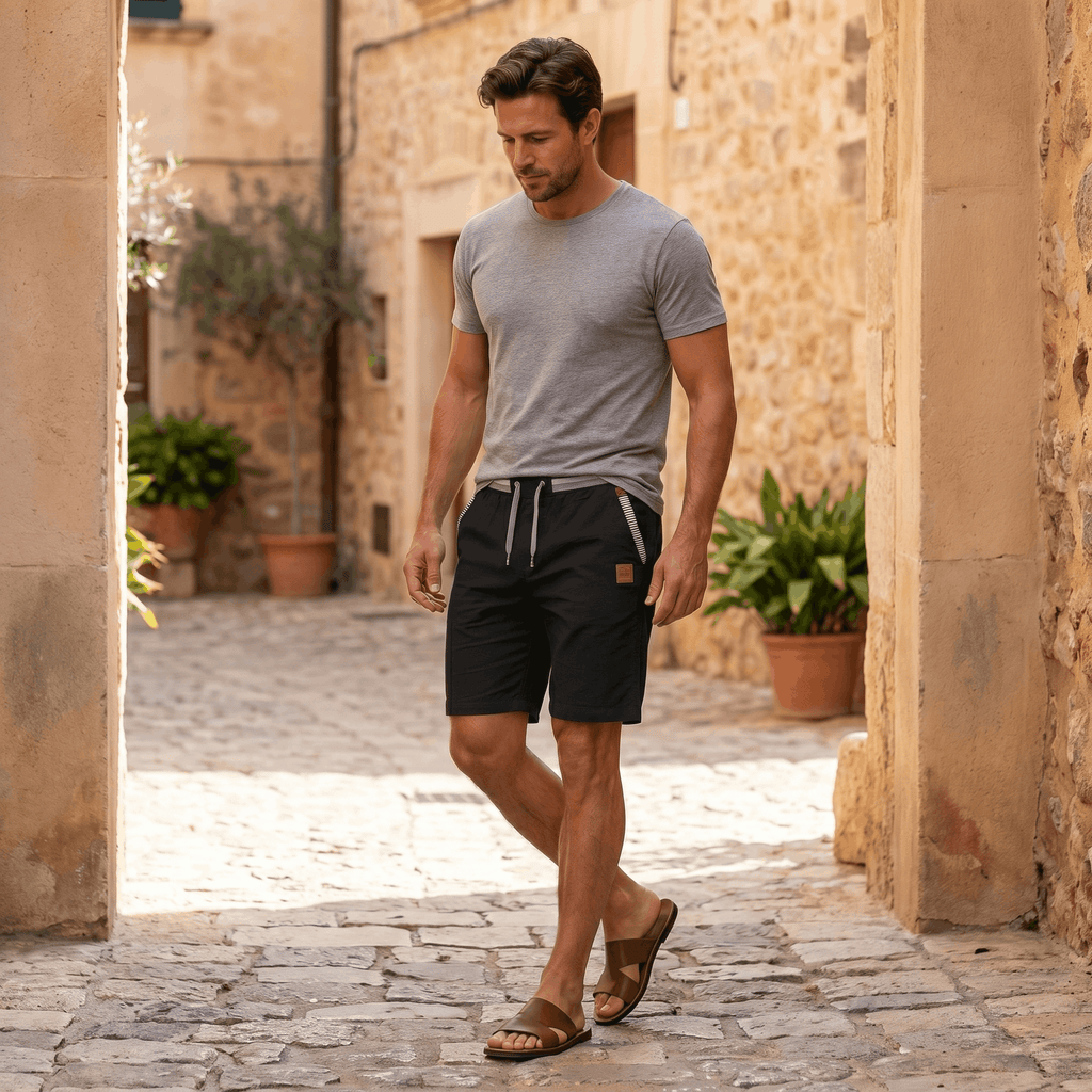 Nicolas Lightweight Summer Shorts – Breathable Relaxed Adjustable Casual Bottoms
