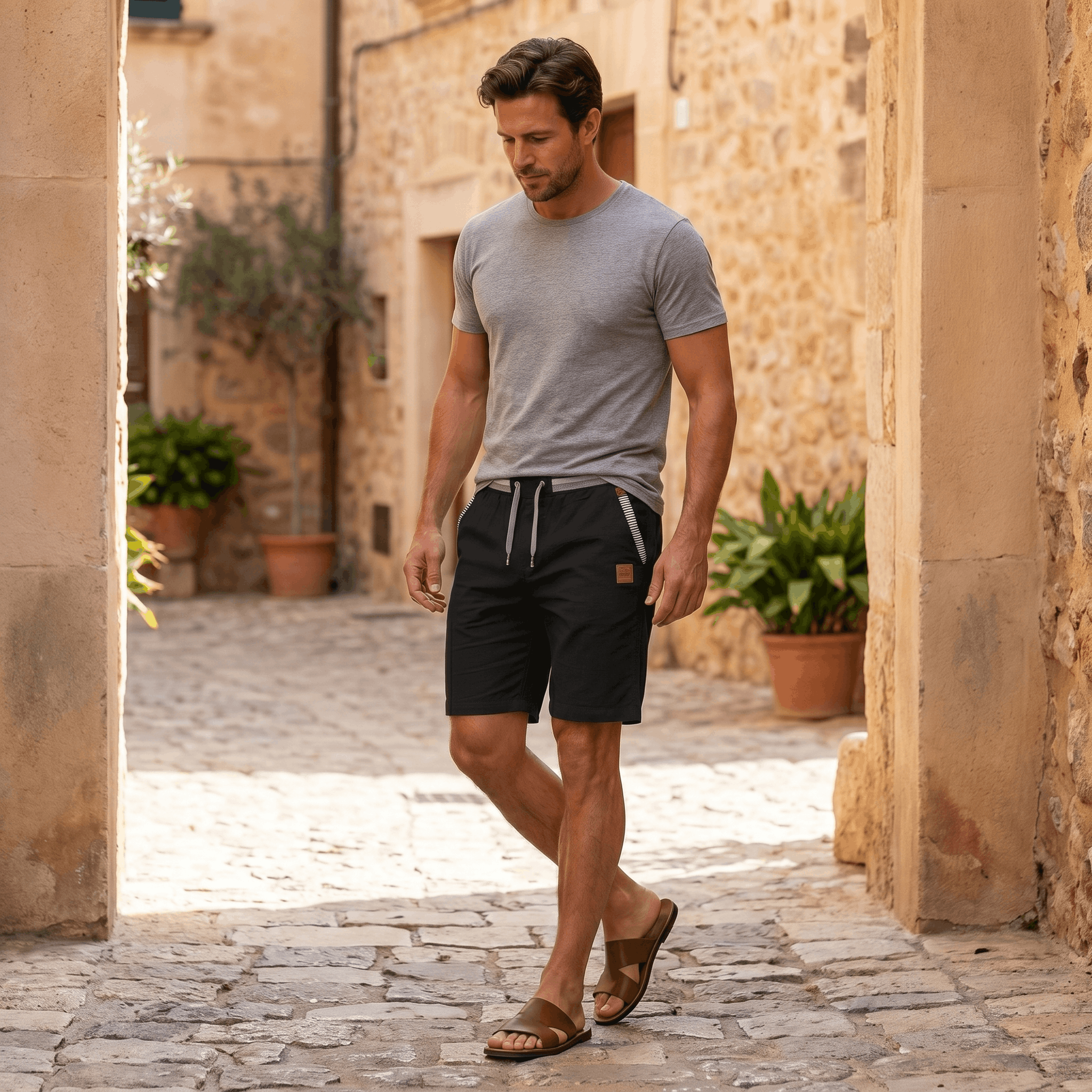 Nicolas Lightweight Summer Shorts – Breathable Relaxed Adjustable Casual Bottoms