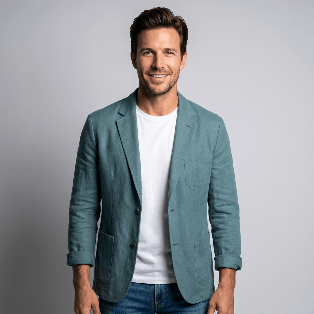 Zoren Lightweight Linen Blazer – Relaxed Summer Layering Overshirt