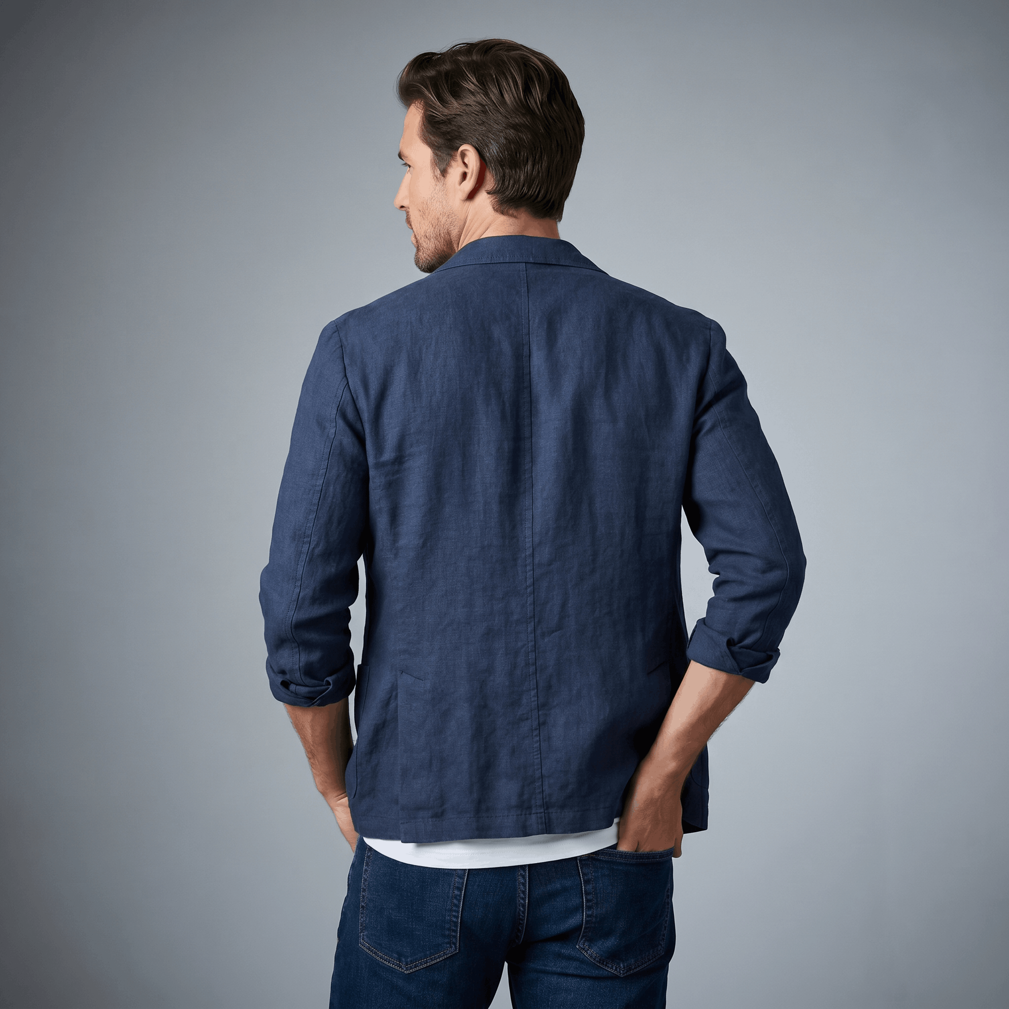 Zoren Lightweight Linen Blazer – Relaxed Summer Layering Overshirt