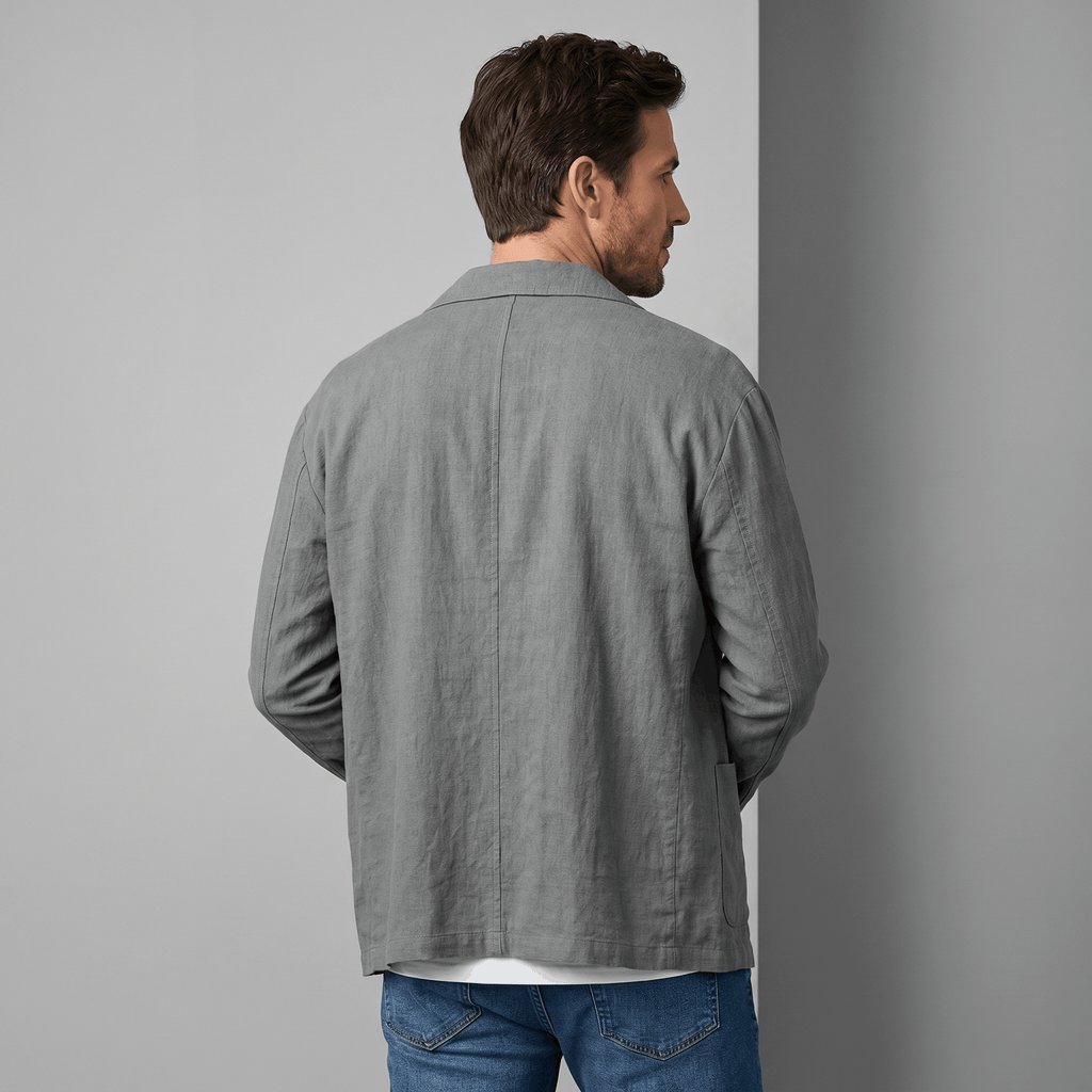 Zoren Lightweight Linen Blazer – Relaxed Summer Layering Overshirt