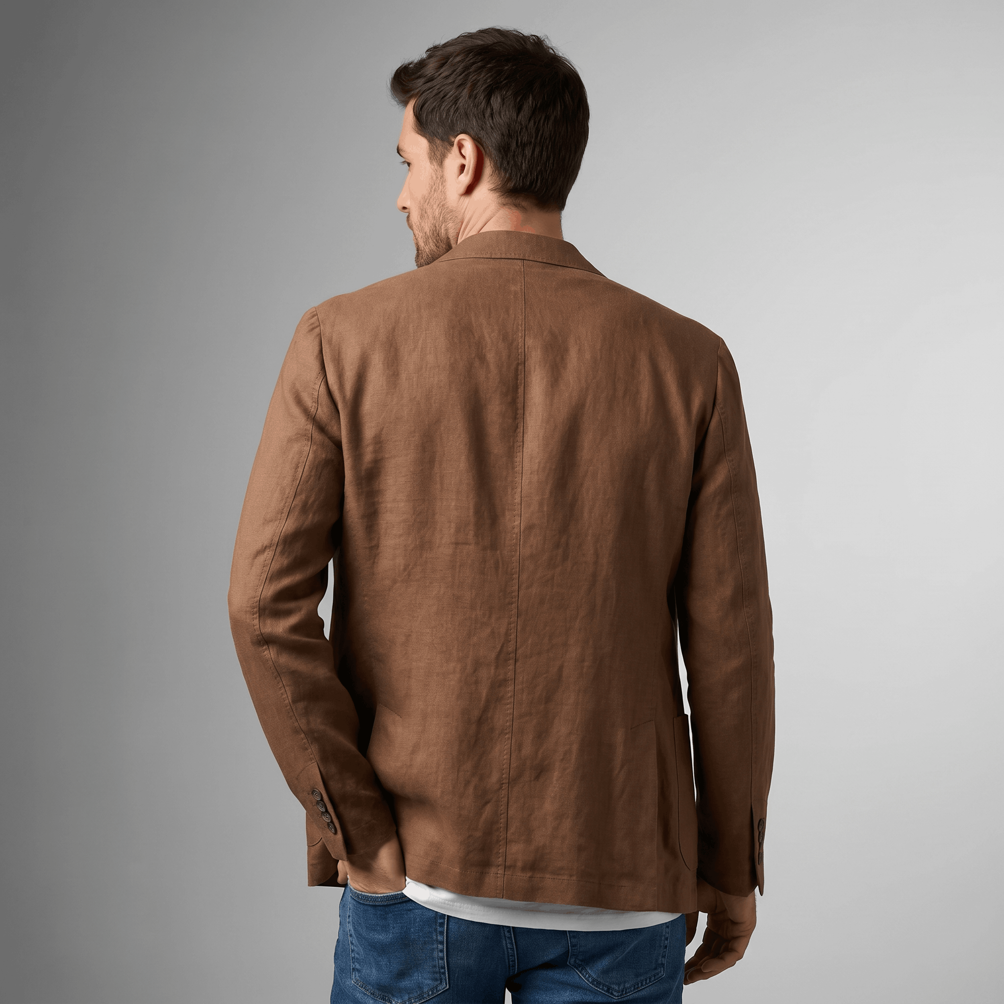 Zoren Lightweight Linen Blazer – Relaxed Summer Layering Overshirt