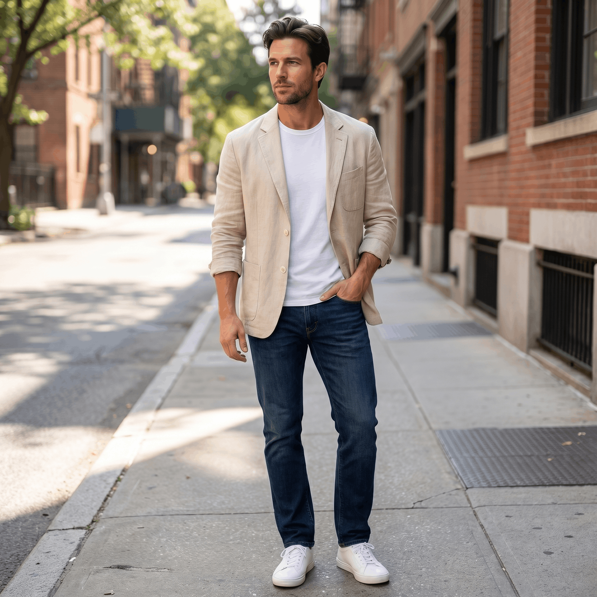 Zoren Lightweight Linen Blazer – Relaxed Summer Layering Overshirt