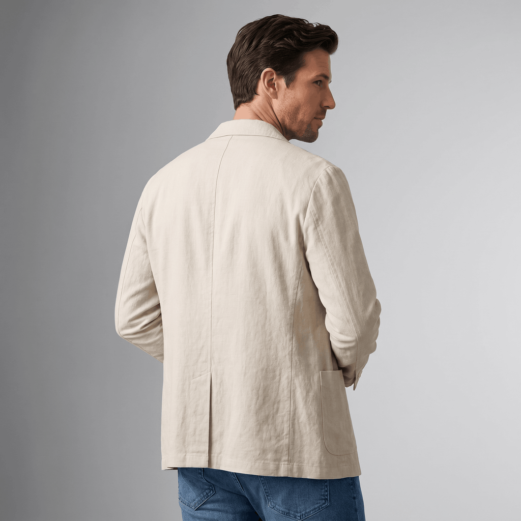 Zoren Lightweight Linen Blazer – Relaxed Summer Layering Overshirt