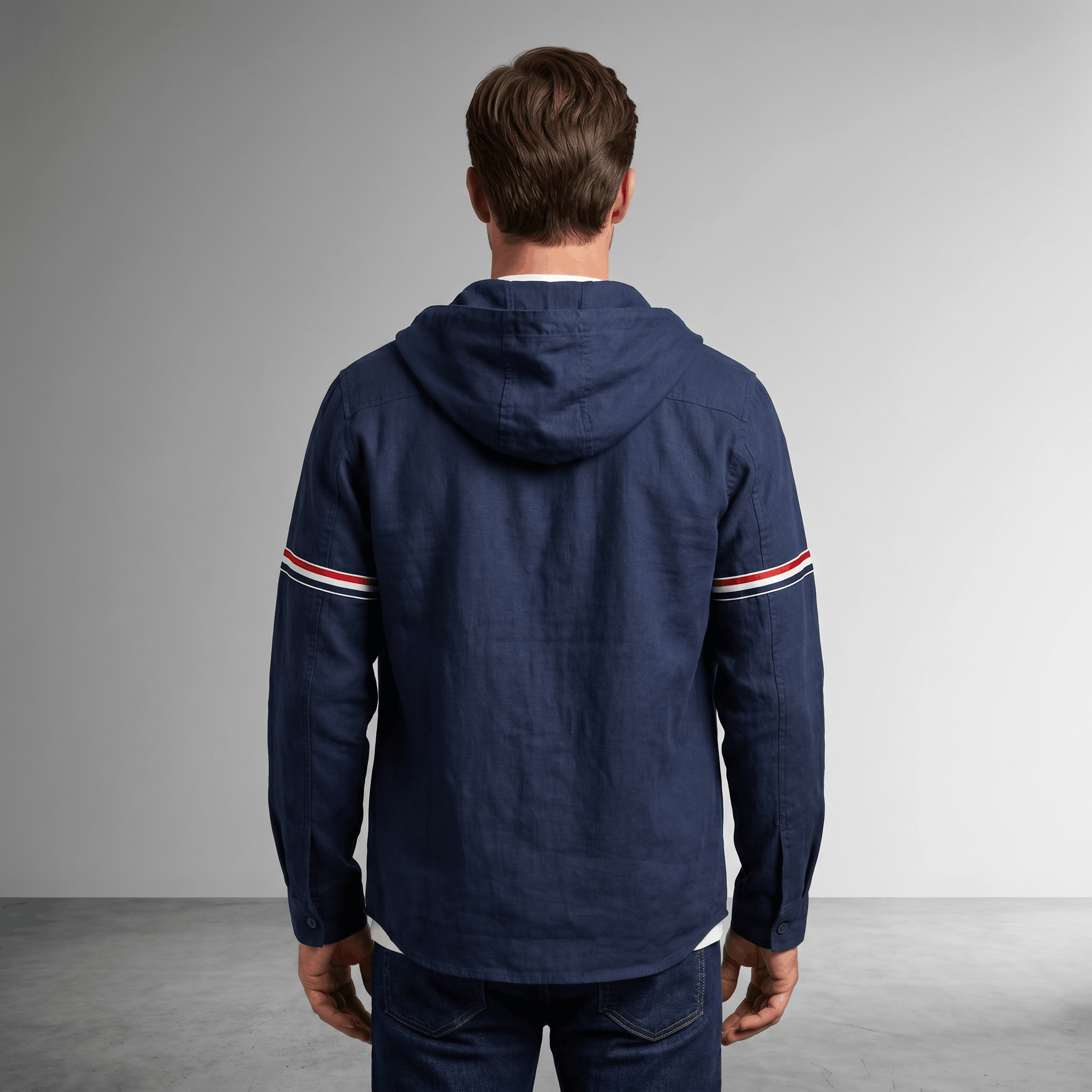 Conrad Hooded Linen Jacket — Lightweight Tailored Fit Layering Piece