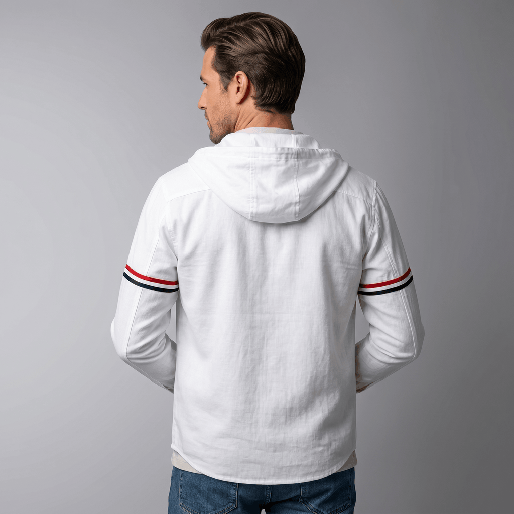 Conrad Hooded Linen Jacket — Lightweight Tailored Fit Layering Piece