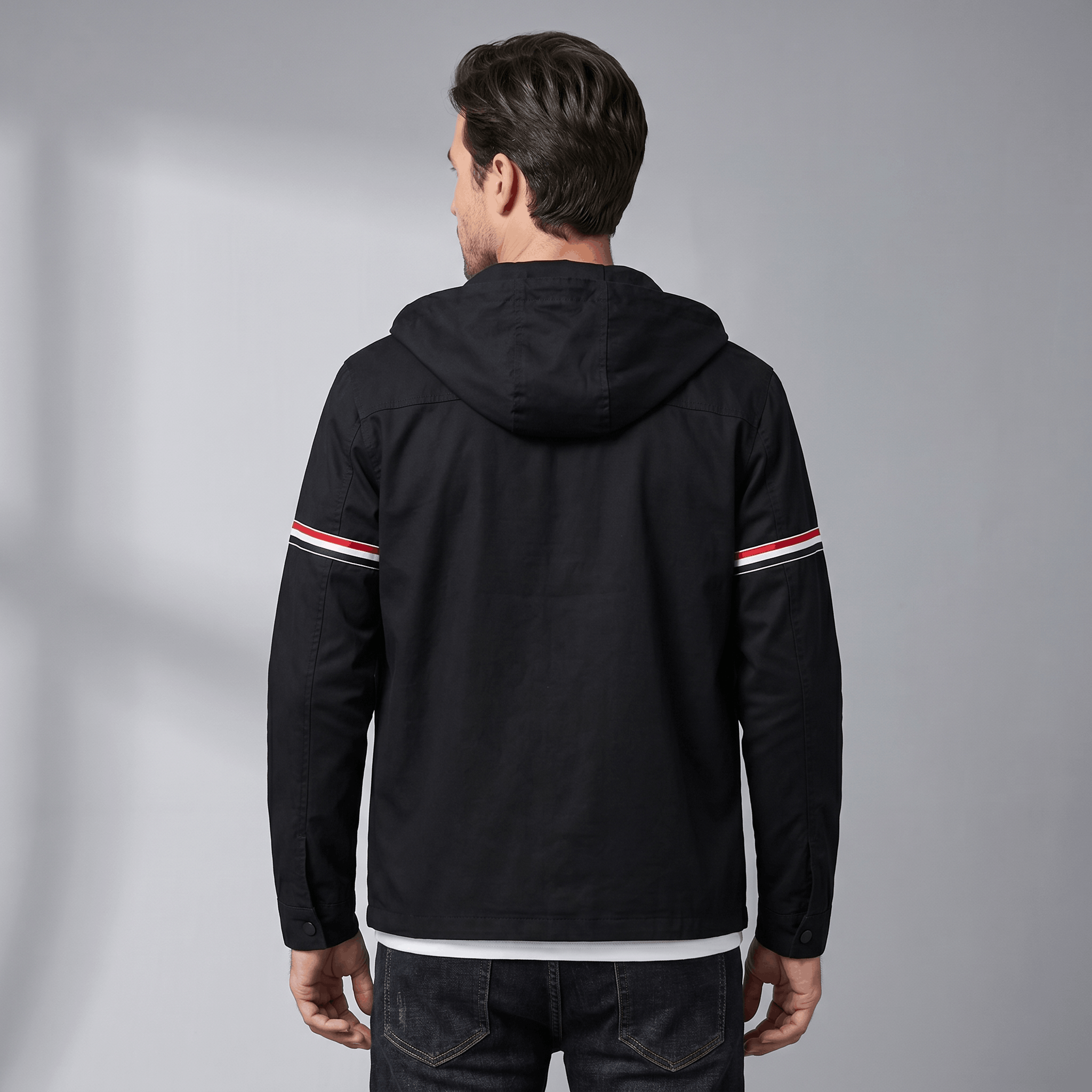 Conrad Hooded Linen Jacket — Lightweight Tailored Fit Layering Piece