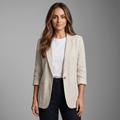 Imee Tailored Linen Blazer — Lightweight Relaxed Summer Layering Piece