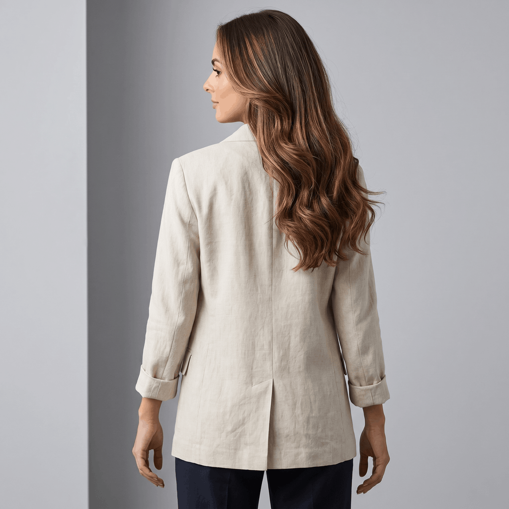 Imee Tailored Linen Blazer — Lightweight Relaxed Summer Layering Piece