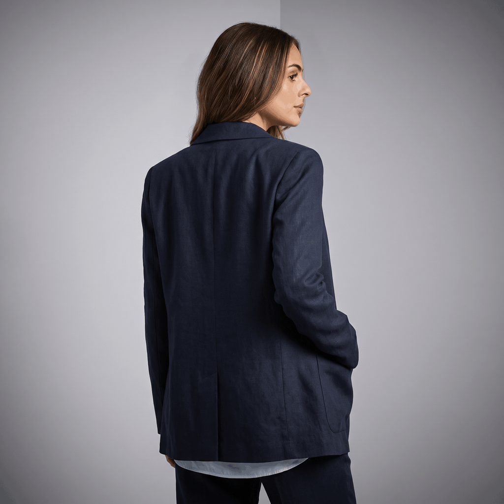 Imee Tailored Linen Blazer — Lightweight Relaxed Summer Layering Piece