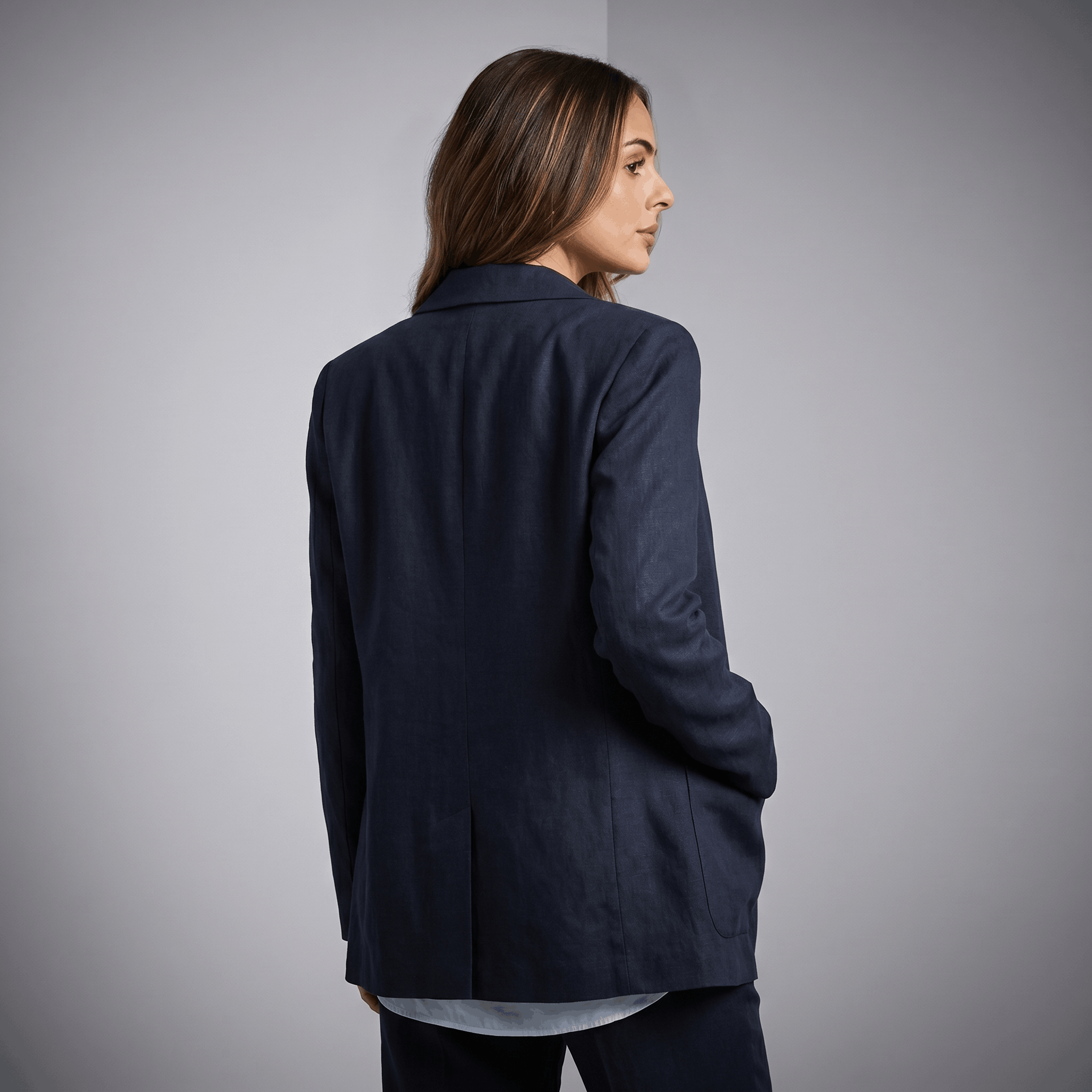 Imee Tailored Linen Blazer — Lightweight Relaxed Summer Layering Piece