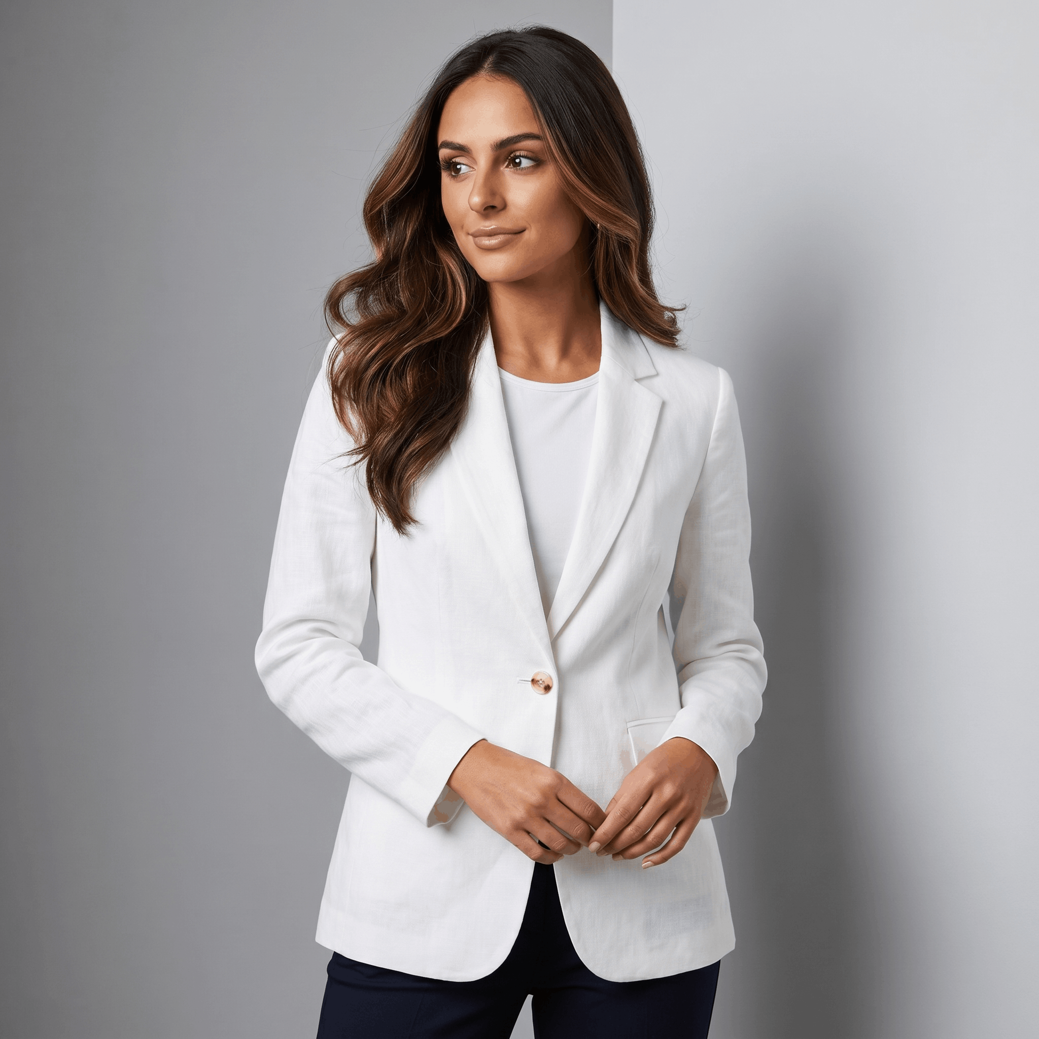 Bianca Lightweight Linen Blazer – Slim Fit Tailored Summer Jacket