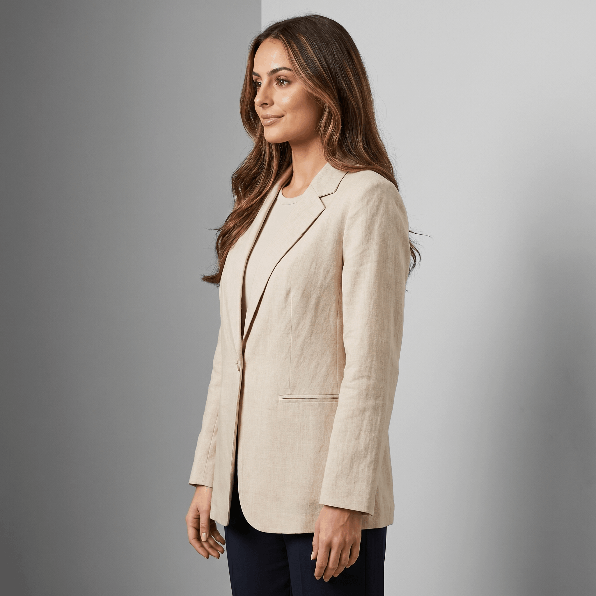 Bianca Lightweight Linen Blazer – Slim Fit Tailored Summer Jacket