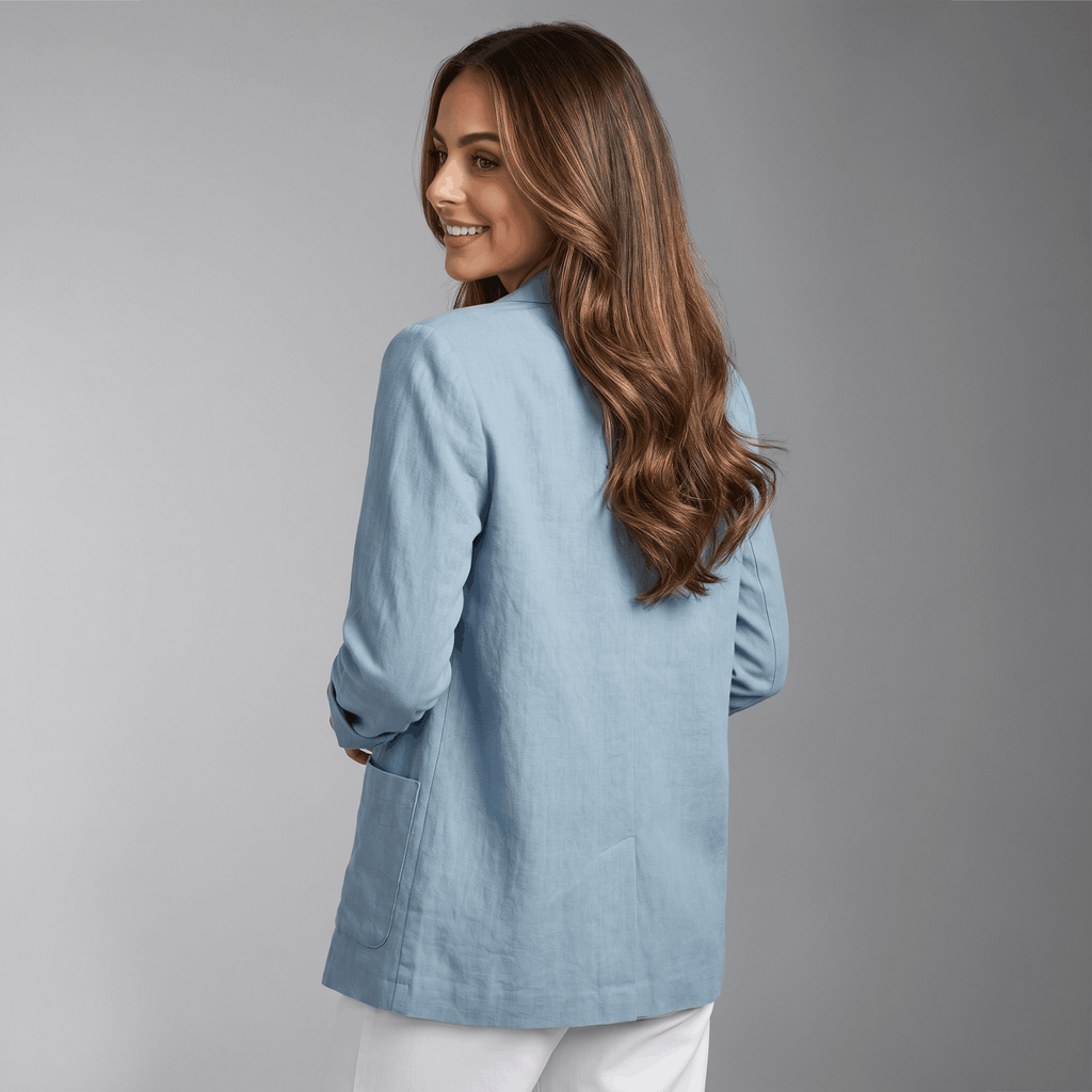 Megan Lightweight Linen Blazer – Tailored Relaxed Everyday Layering Jacket