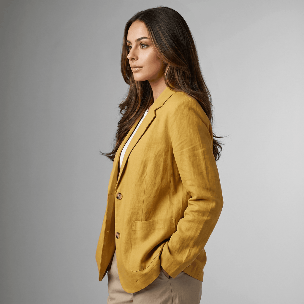 Megan Lightweight Linen Blazer – Tailored Relaxed Everyday Layering Jacket