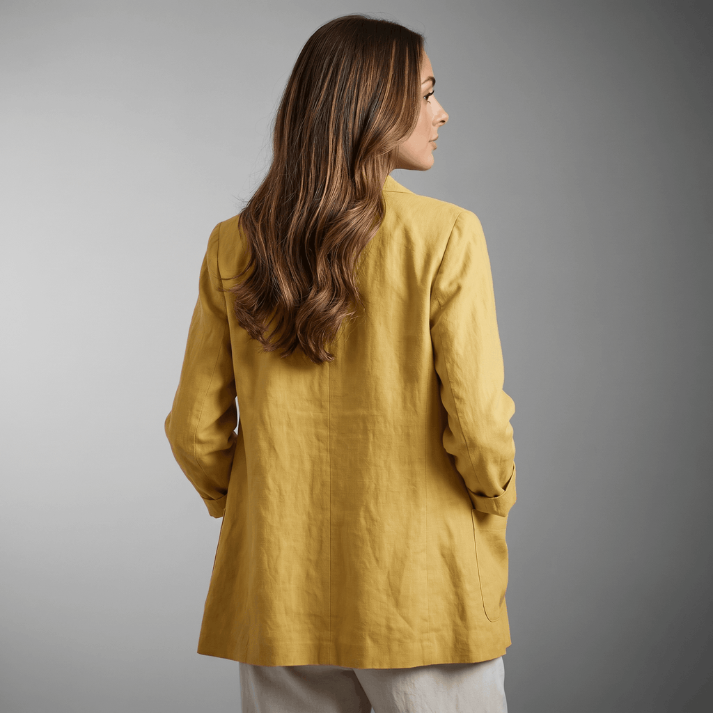 Megan Lightweight Linen Blazer – Tailored Relaxed Everyday Layering Jacket