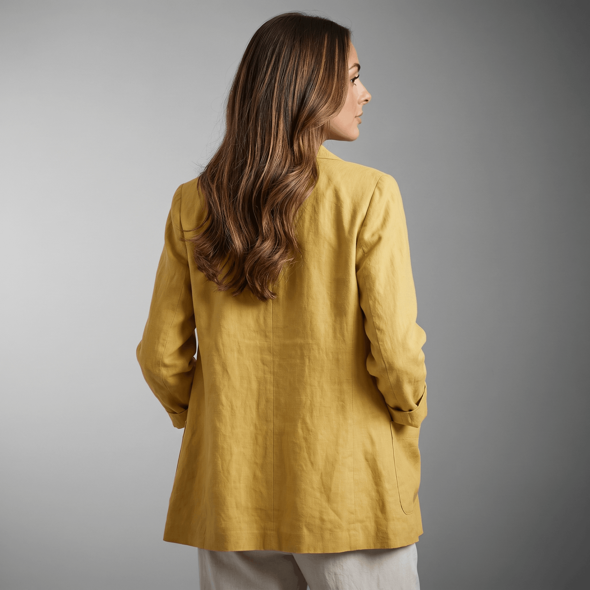 Megan Lightweight Linen Blazer – Tailored Relaxed Everyday Layering Jacket