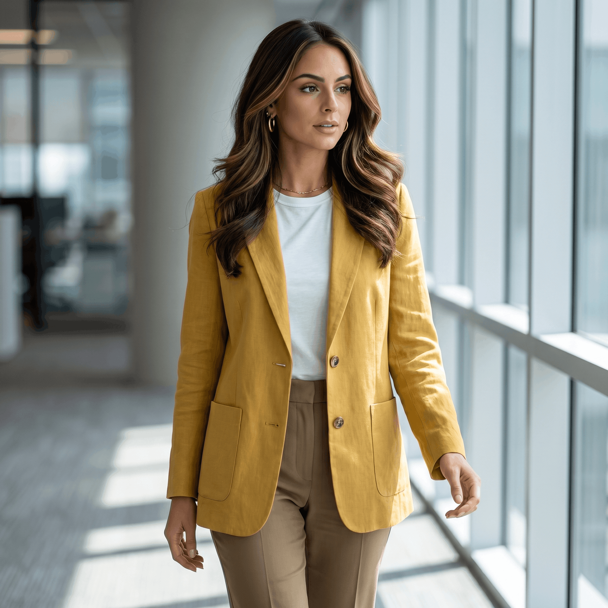 Megan Lightweight Linen Blazer – Tailored Relaxed Everyday Layering Jacket