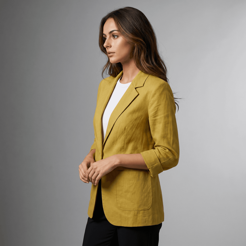 Ophelia Tailored Linen Blazer – Flattering Lightweight Layering Jacket