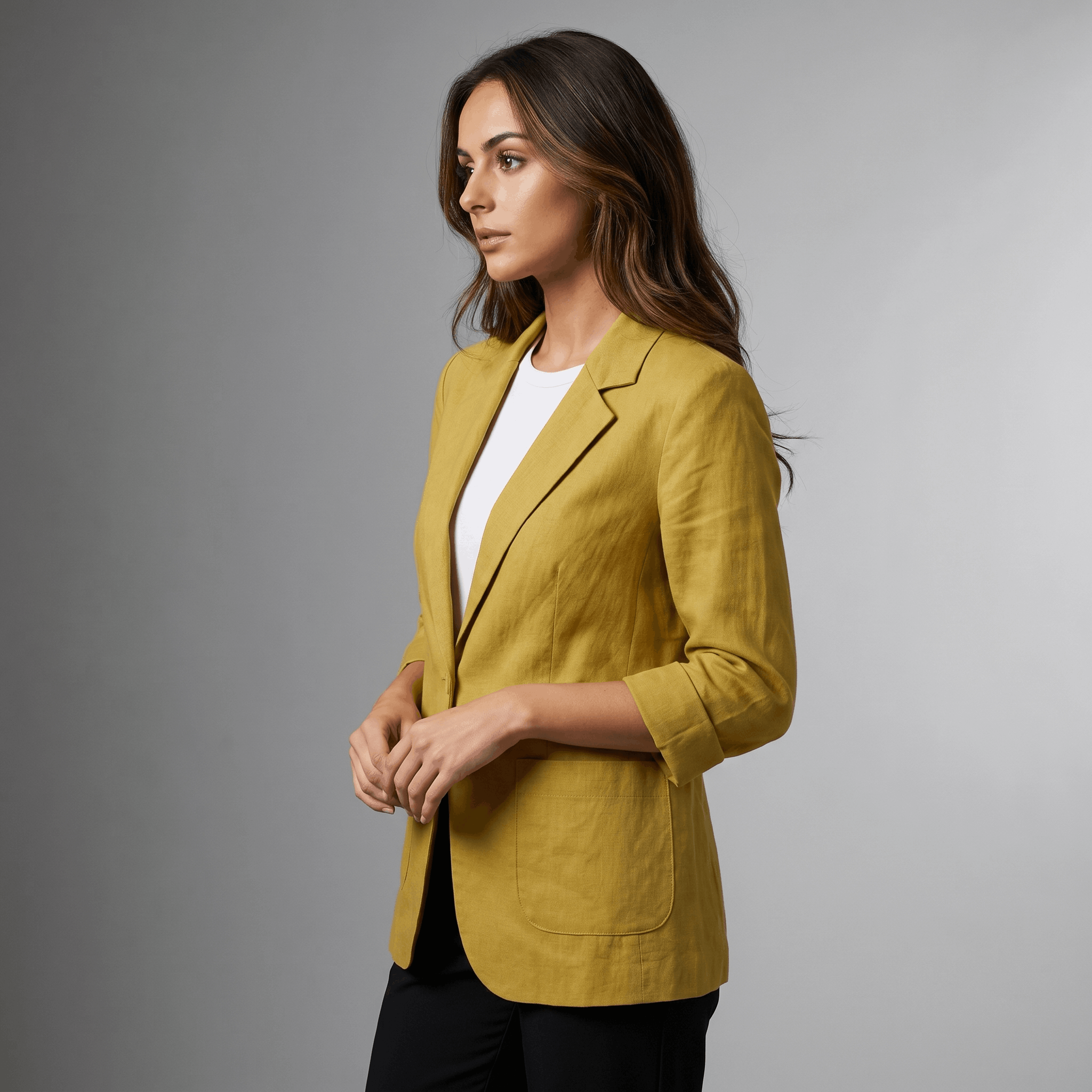 Ophelia Tailored Linen Blazer – Flattering Lightweight Layering Jacket