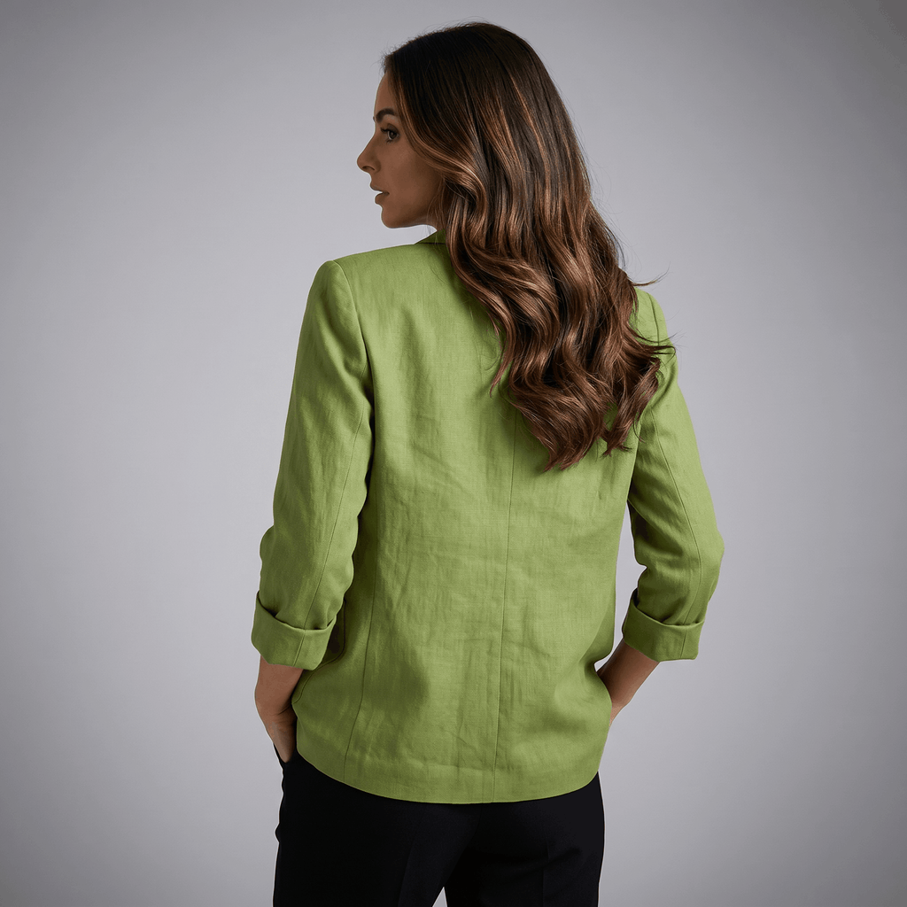 Ophelia Tailored Linen Blazer – Flattering Lightweight Layering Jacket