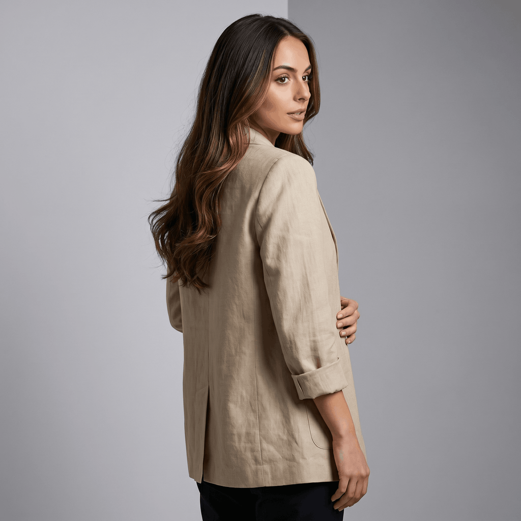 Ophelia Tailored Linen Blazer – Flattering Lightweight Layering Jacket