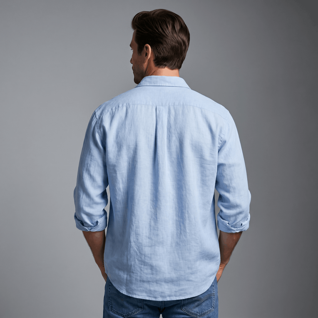 Connor Long Sleeve Linen Shirt – Relaxed Smart Casual Essential