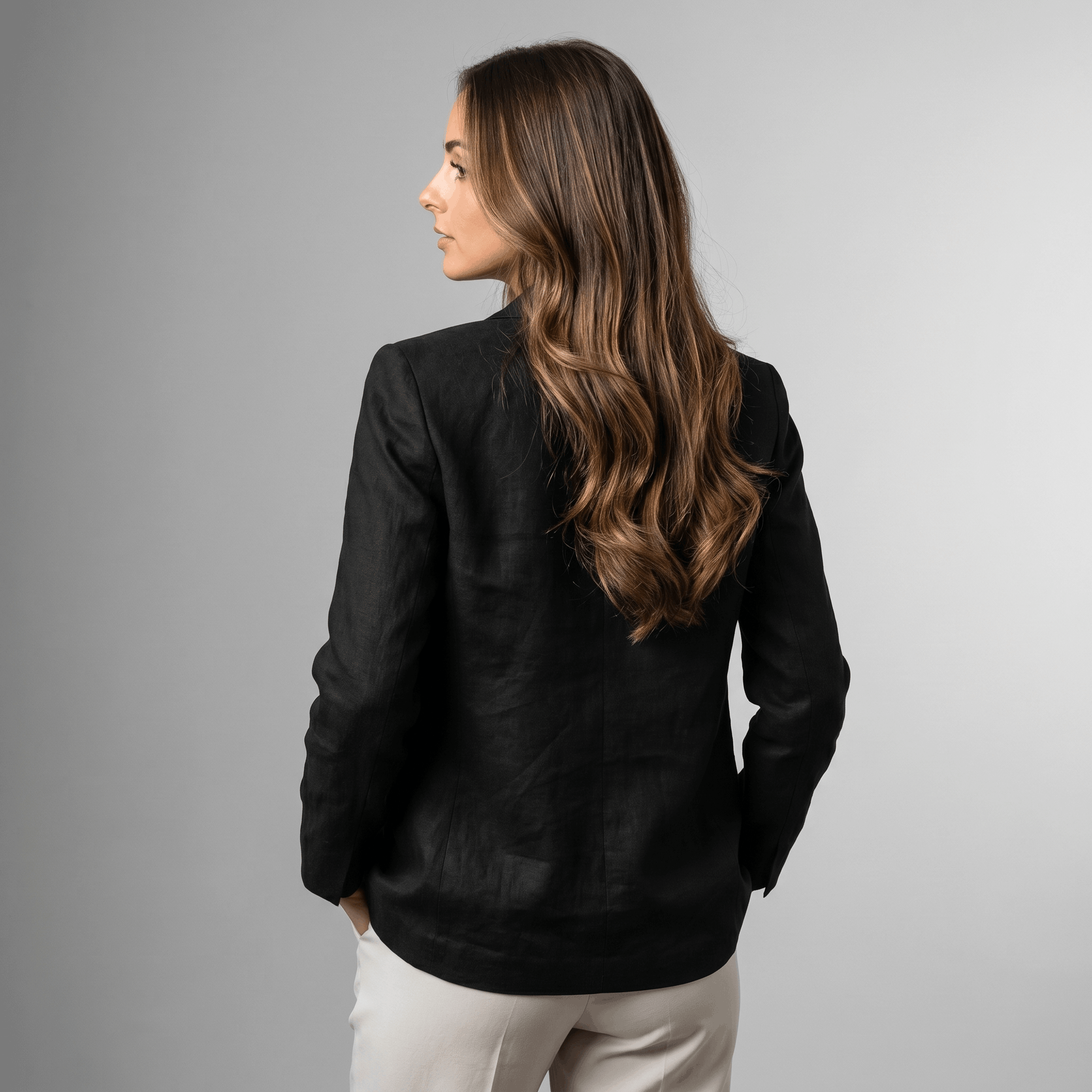 Ophelia Tailored Linen Blazer – Flattering Lightweight Layering Jacket