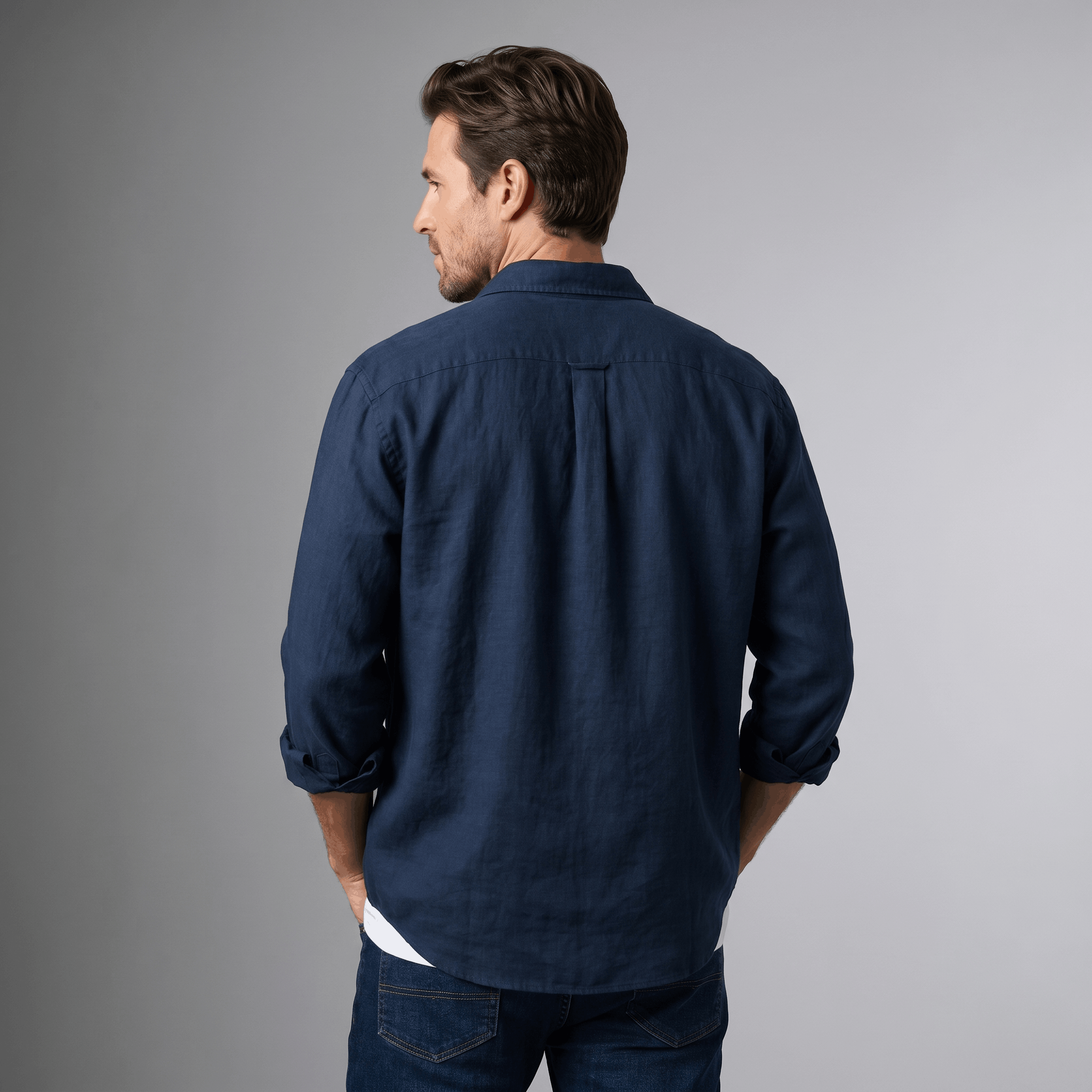Connor Long Sleeve Linen Shirt – Relaxed Smart Casual Essential