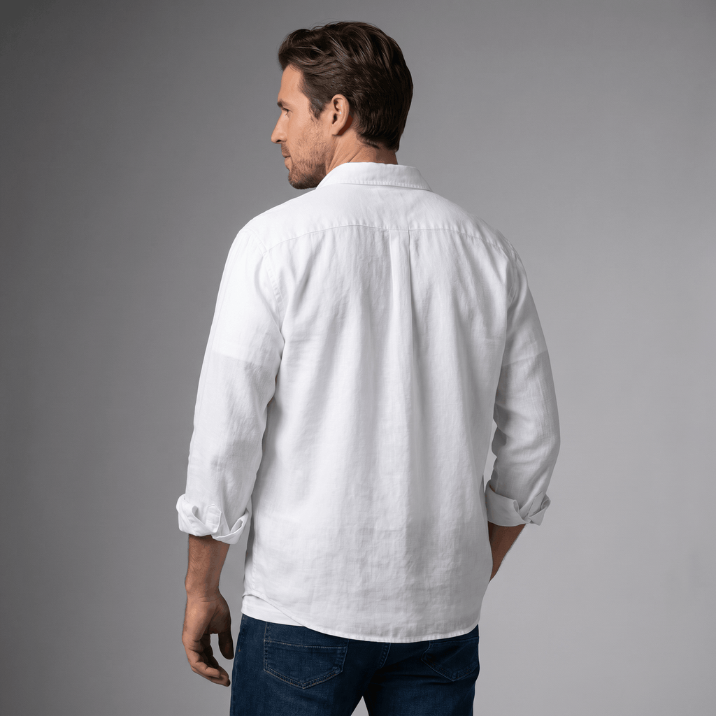Connor Long Sleeve Linen Shirt – Relaxed Smart Casual Essential
