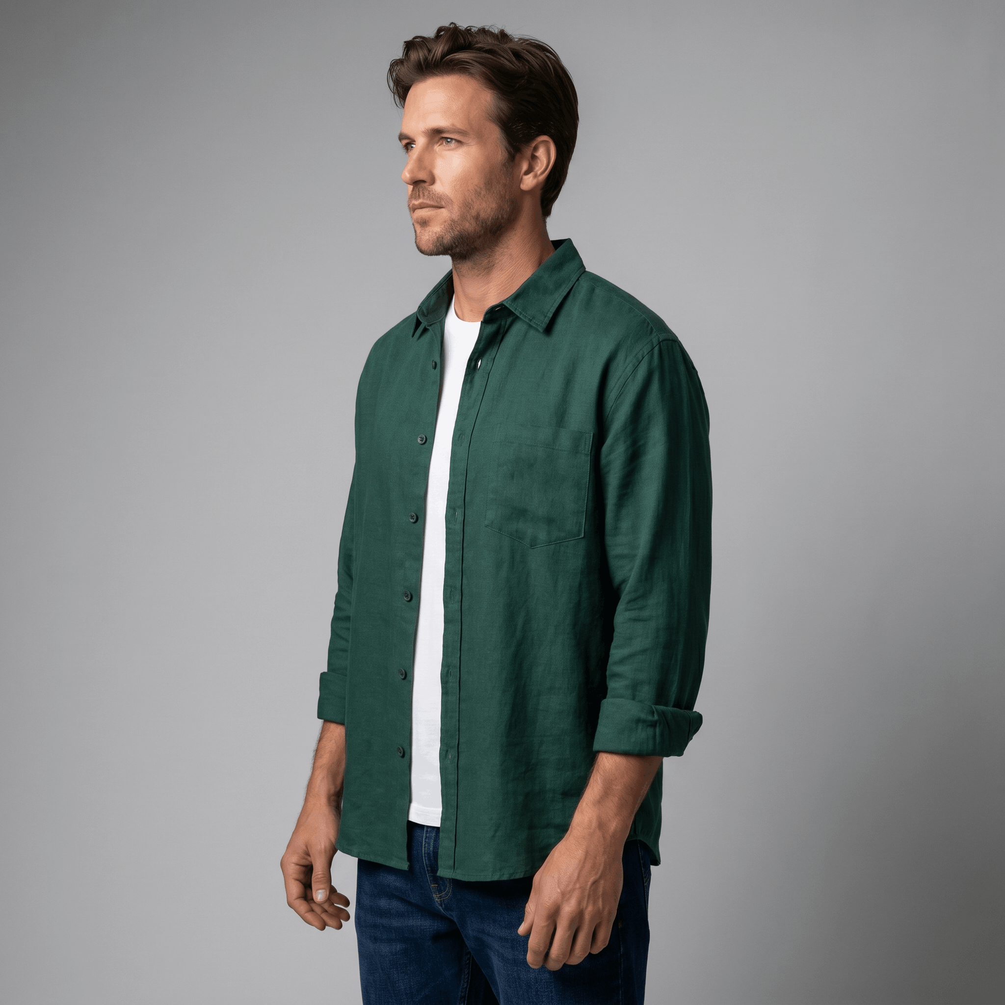 Connor Long Sleeve Linen Shirt – Relaxed Smart Casual Essential